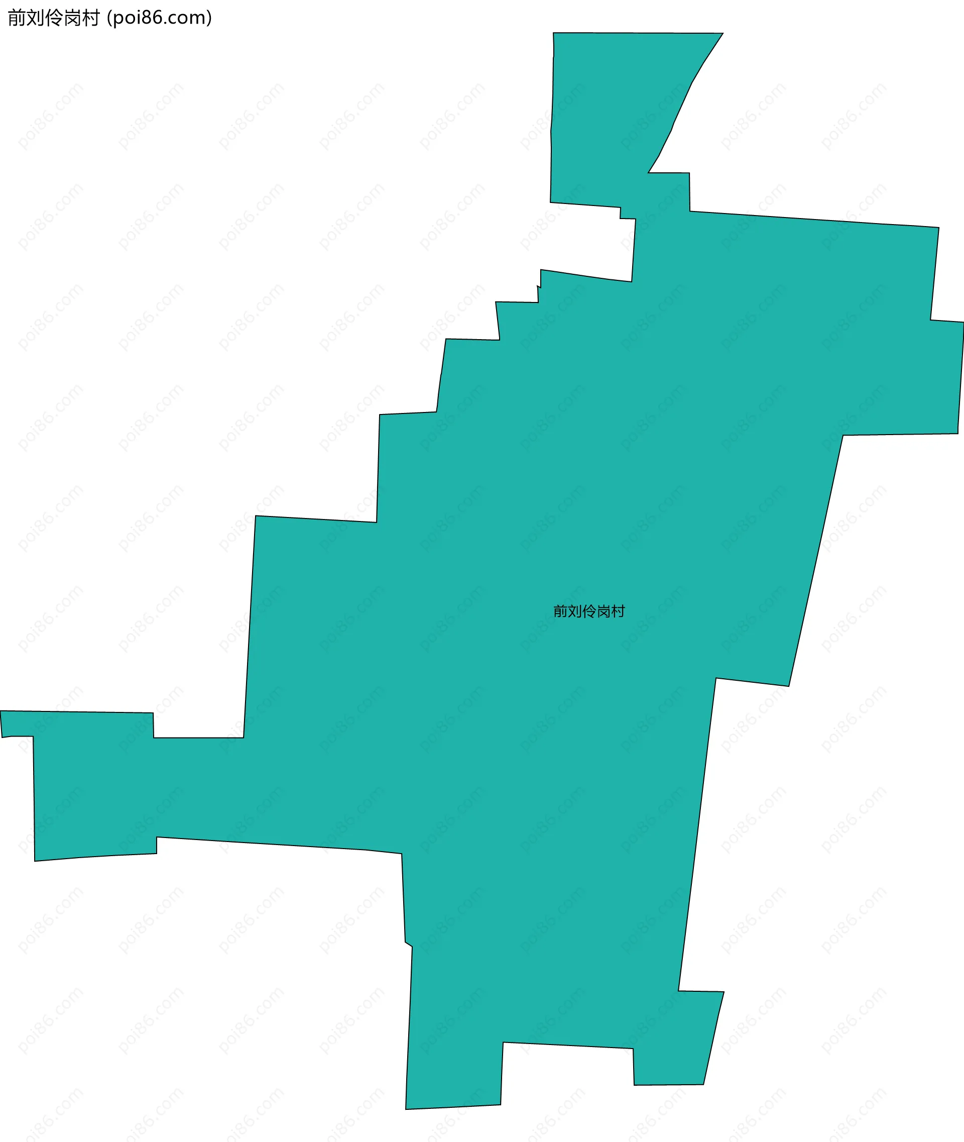 前刘伶岗村边界地图