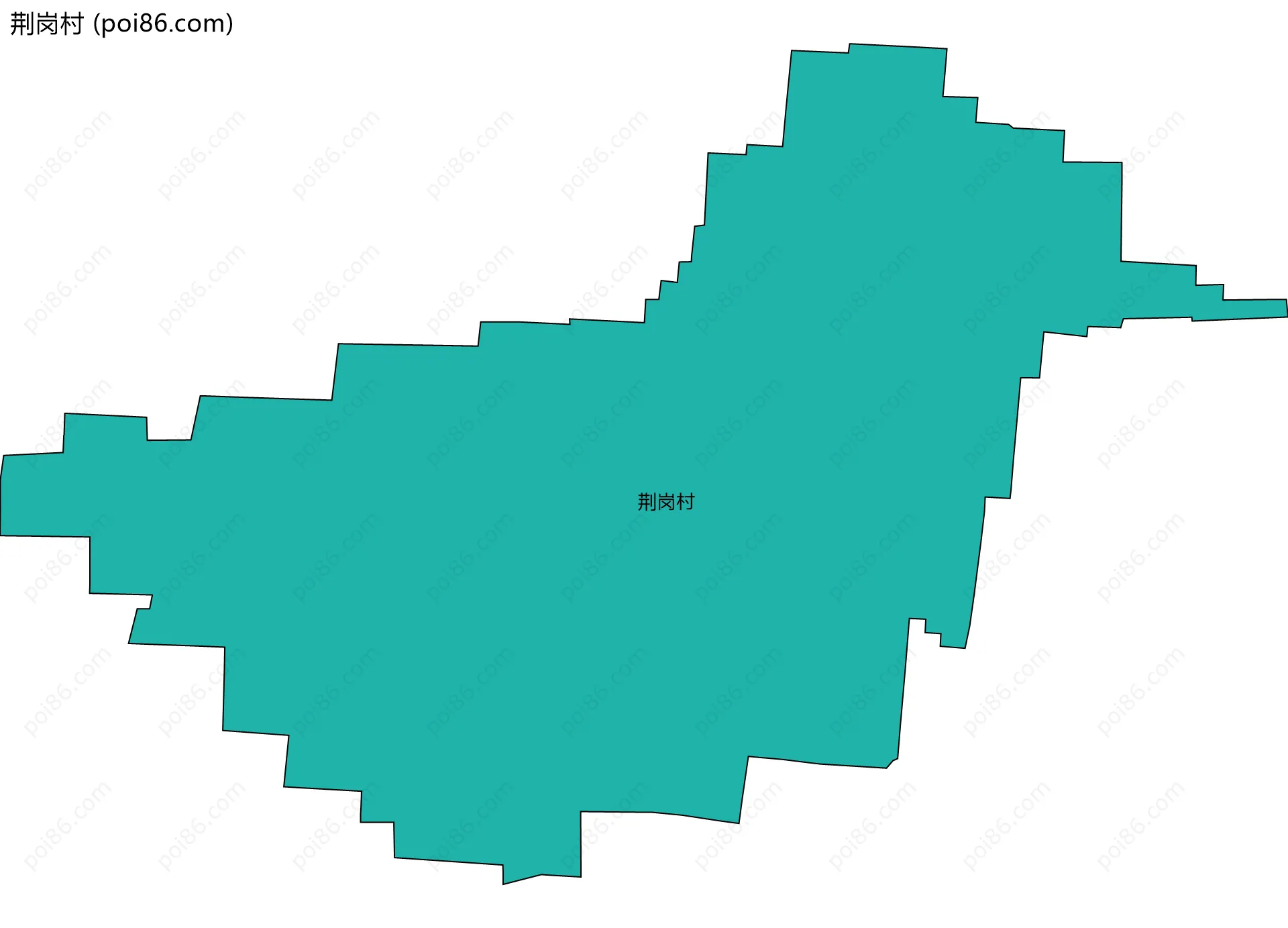 荆岗村边界地图