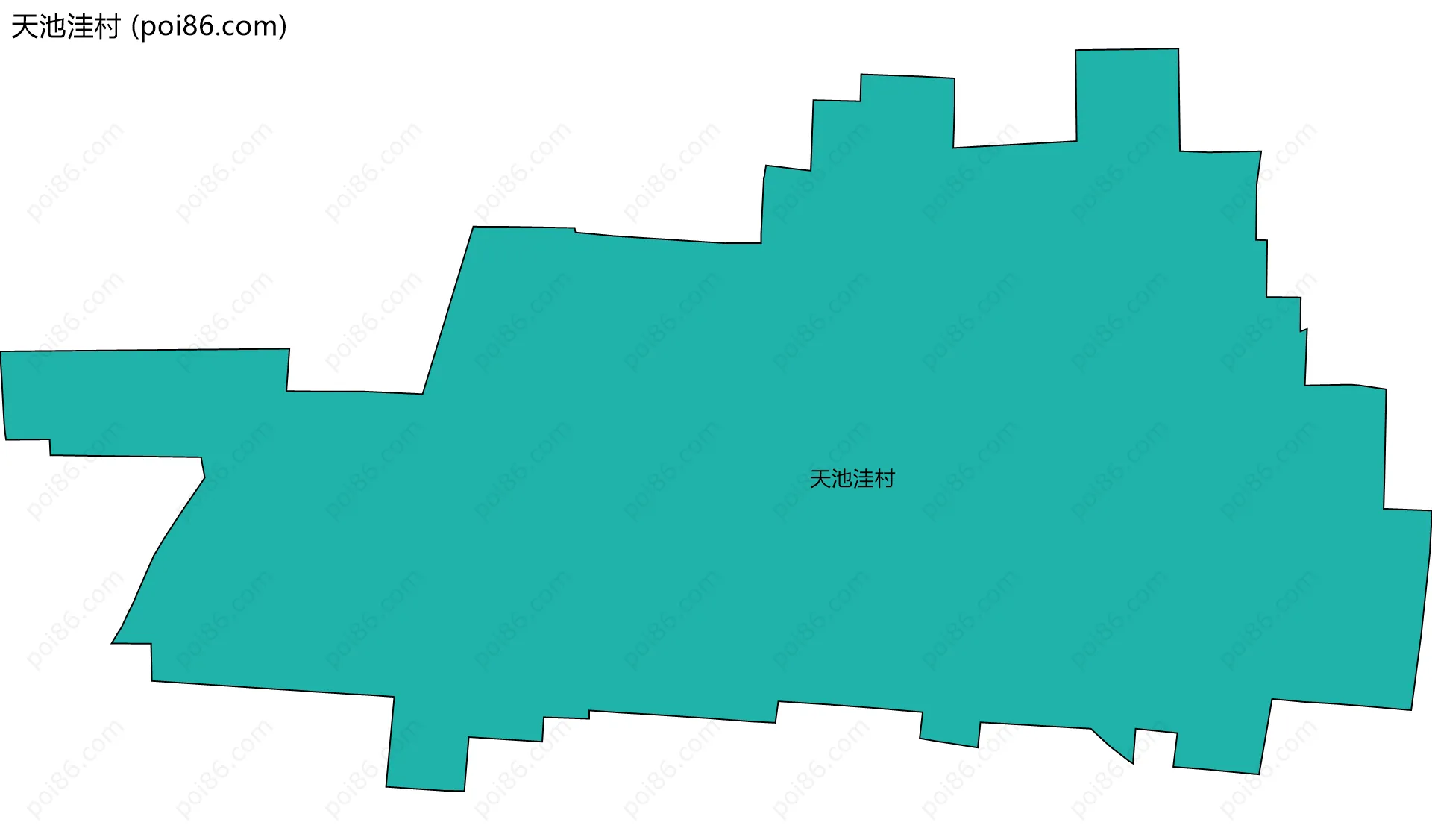 天池洼村边界地图