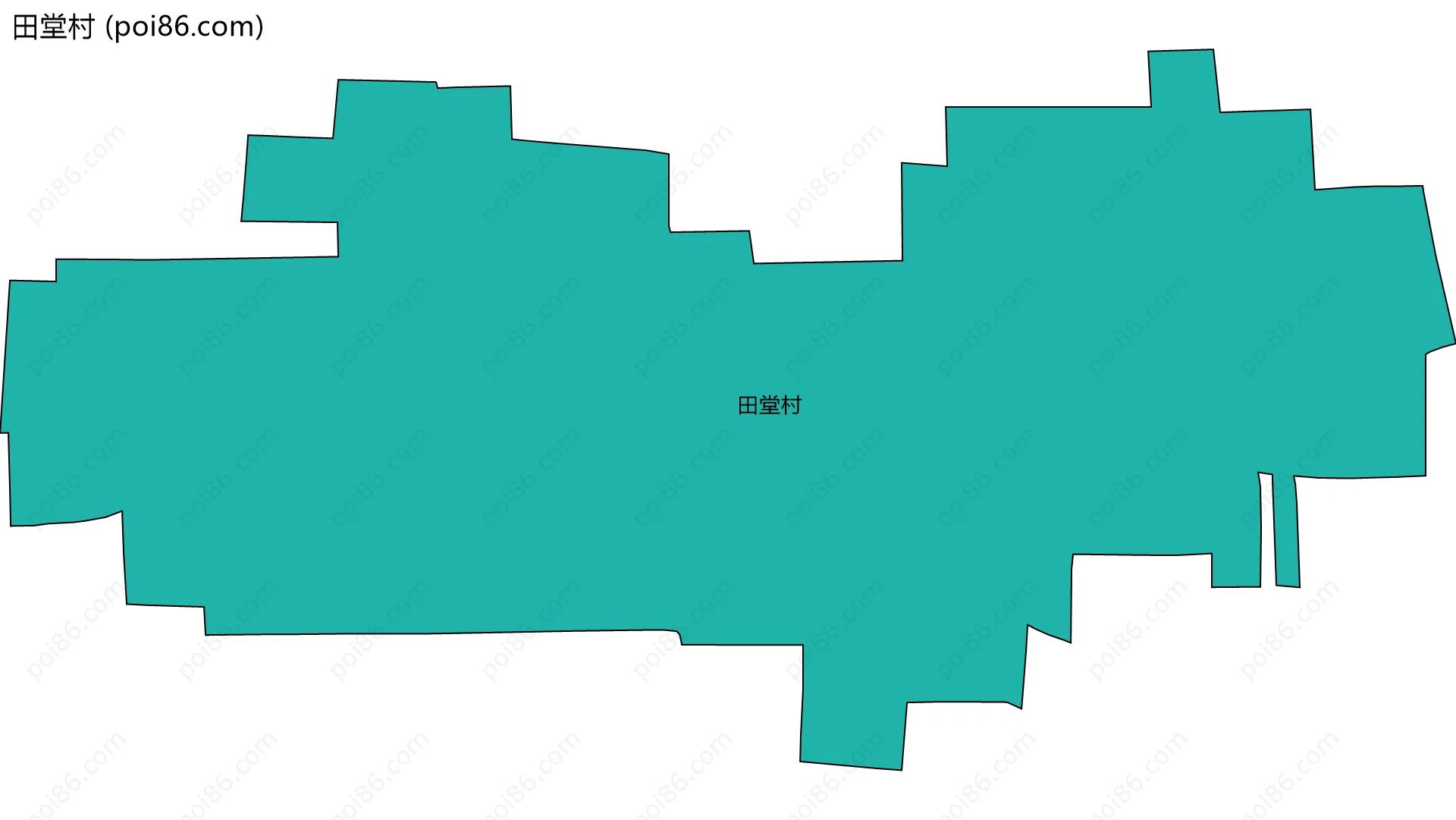 田堂村边界地图