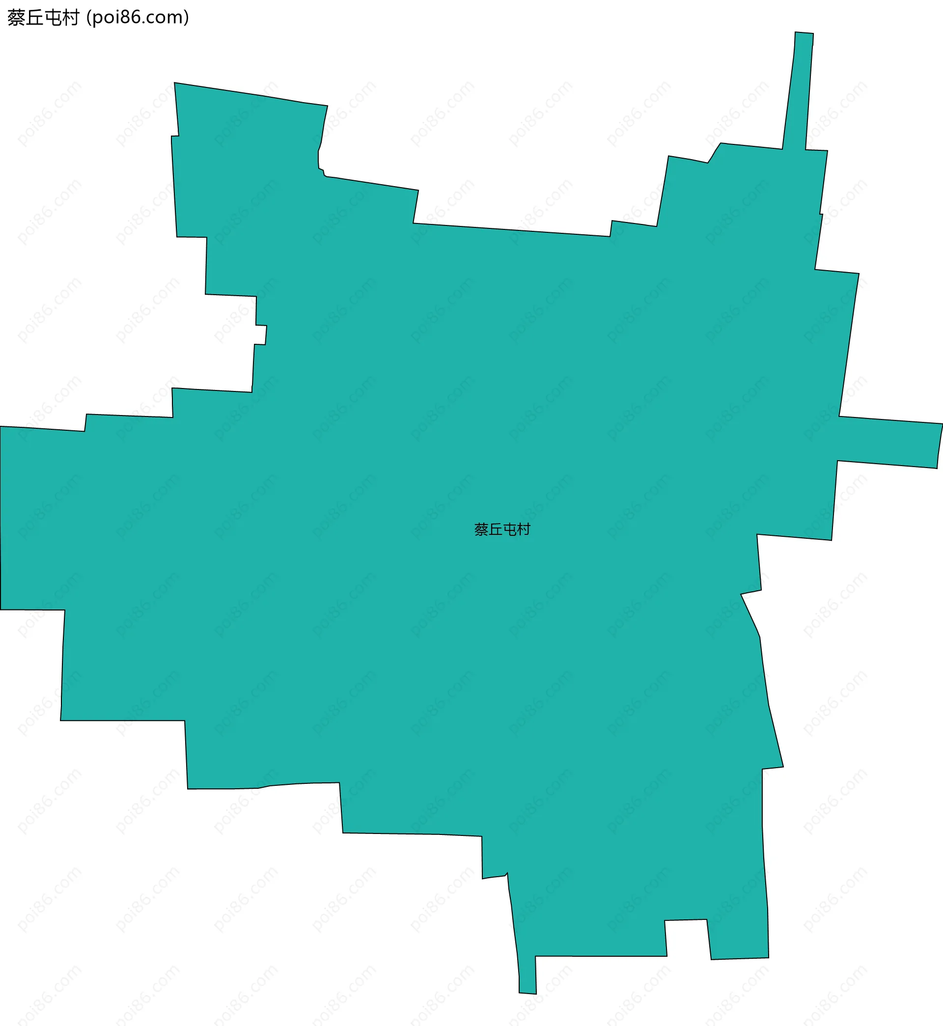 蔡丘屯村边界地图