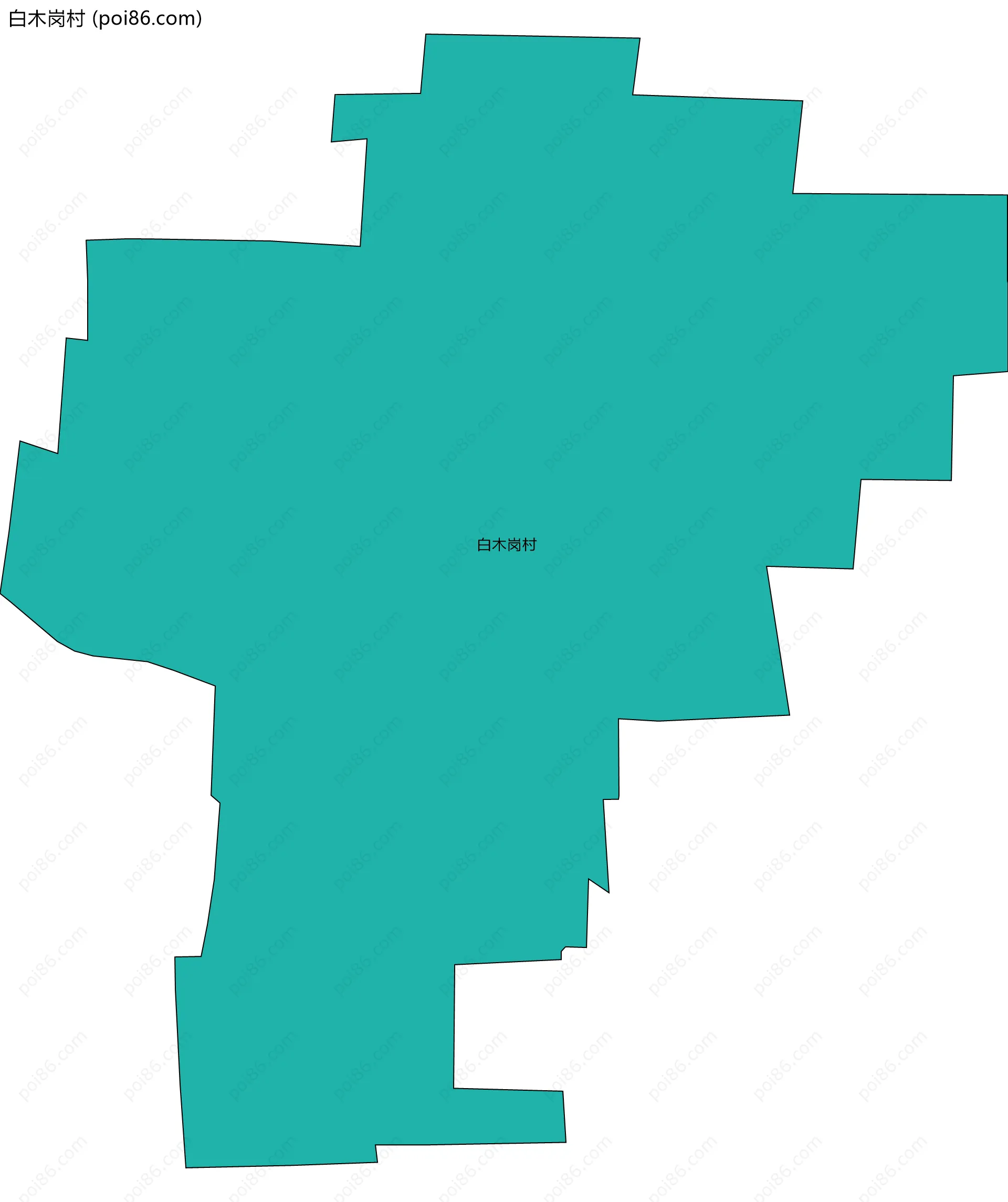 白木岗村边界地图