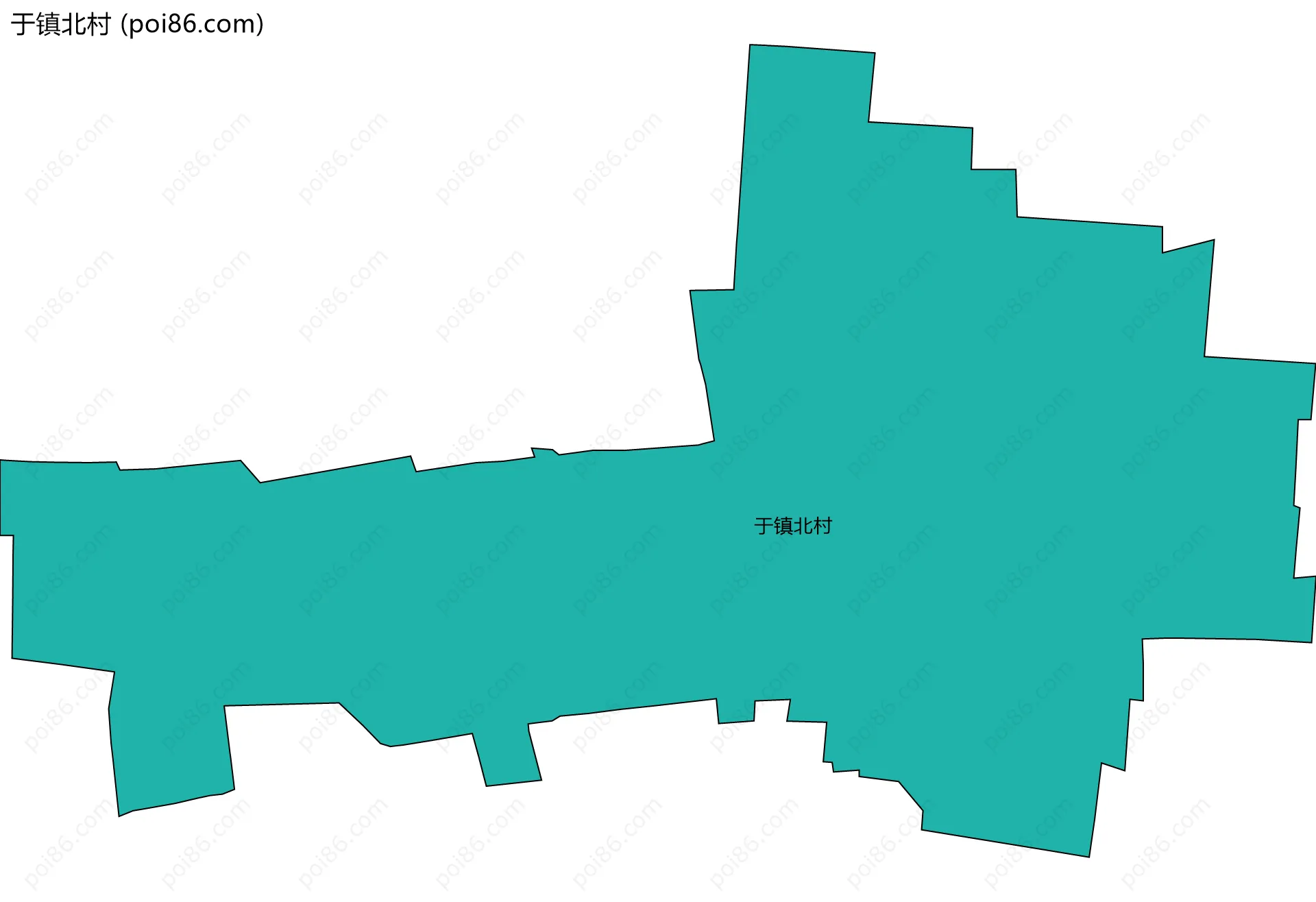 于镇北村边界地图