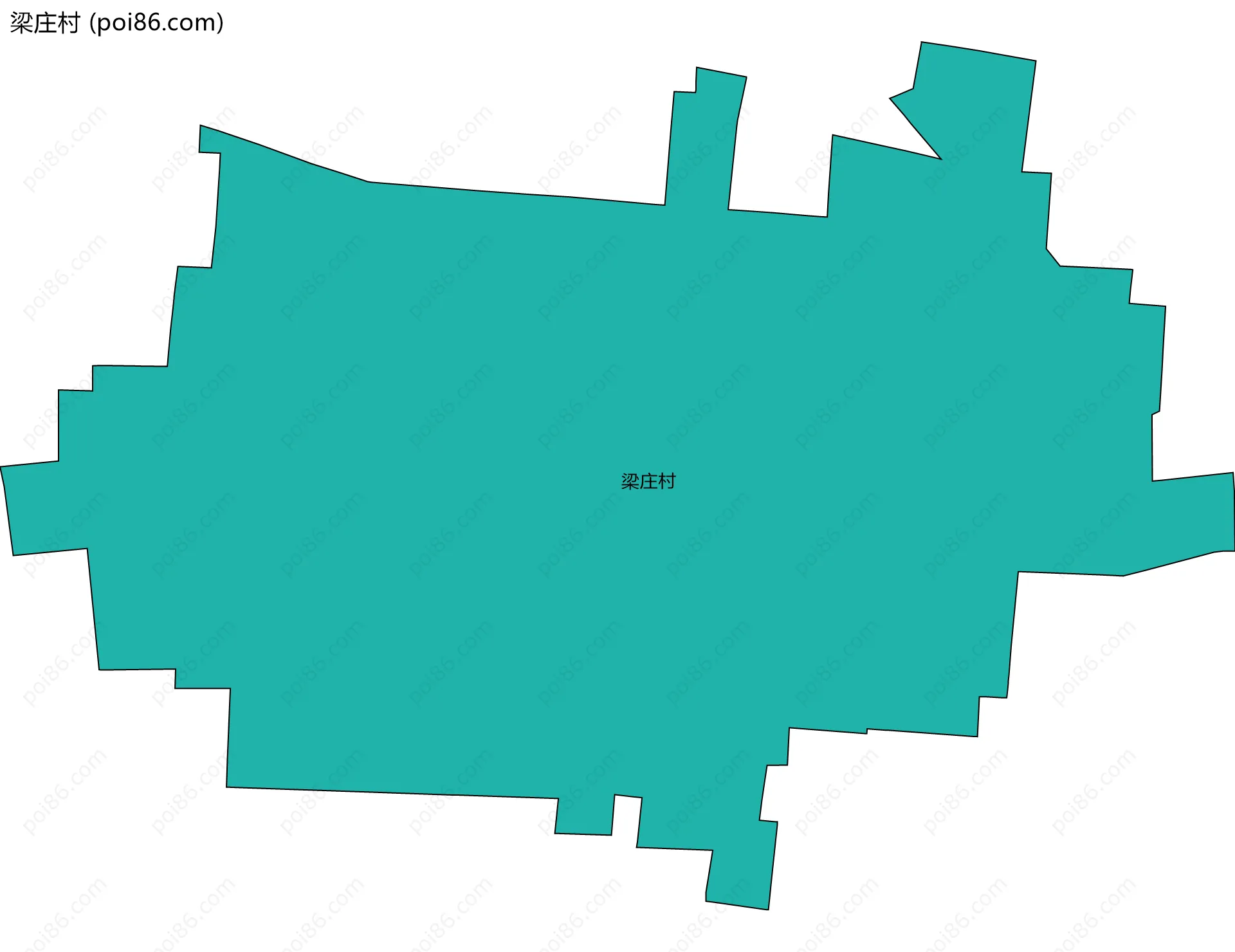 梁庄村边界地图