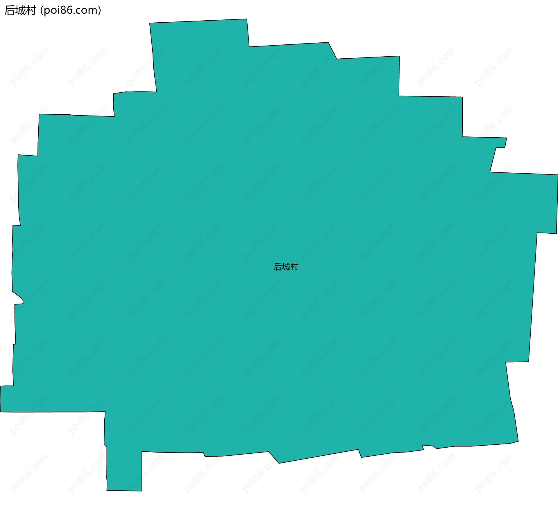后城村边界地图