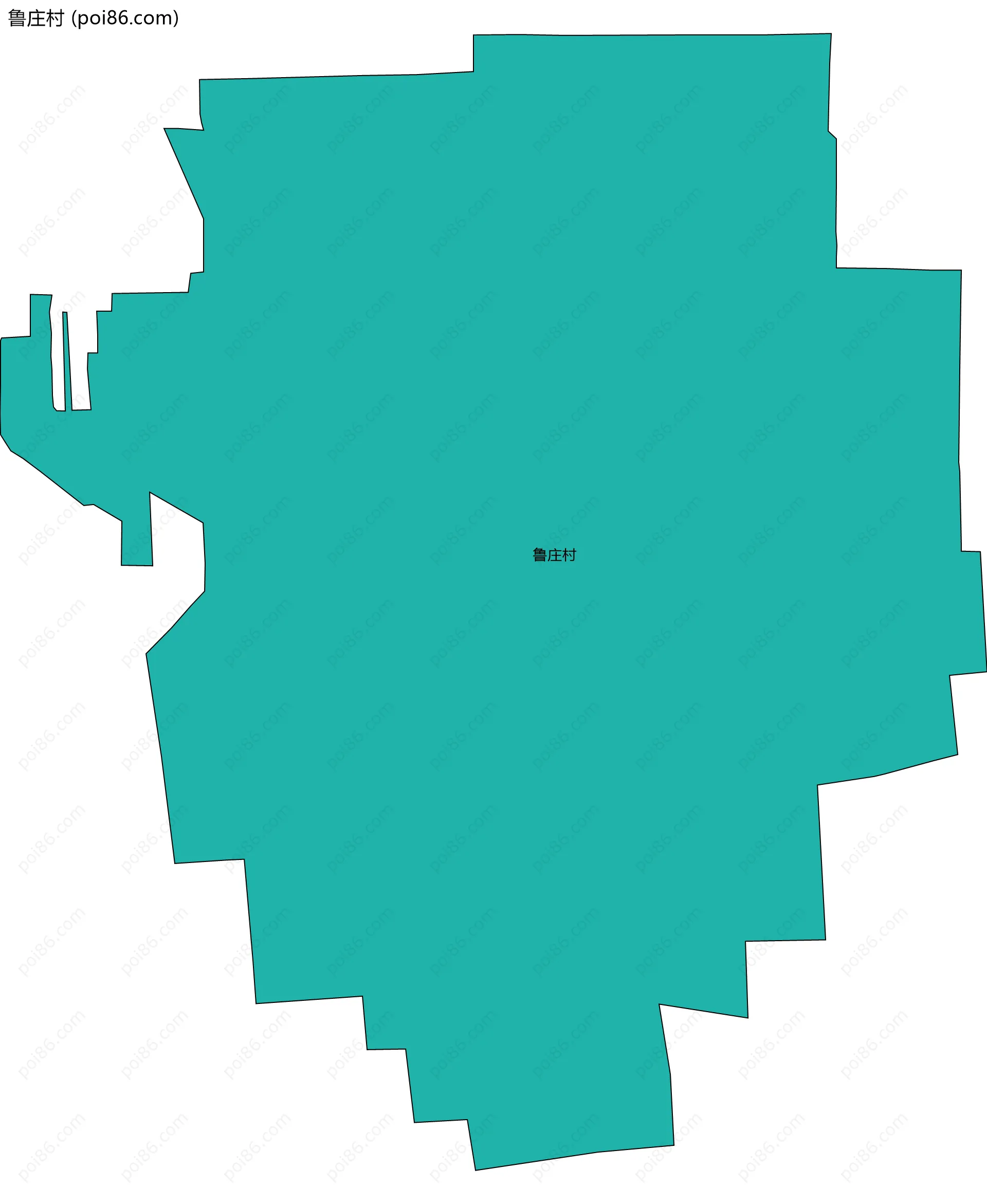 鲁庄村边界地图