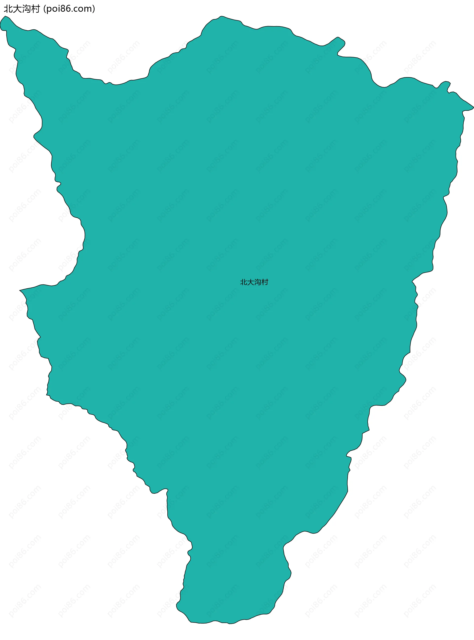 北大沟村边界地图