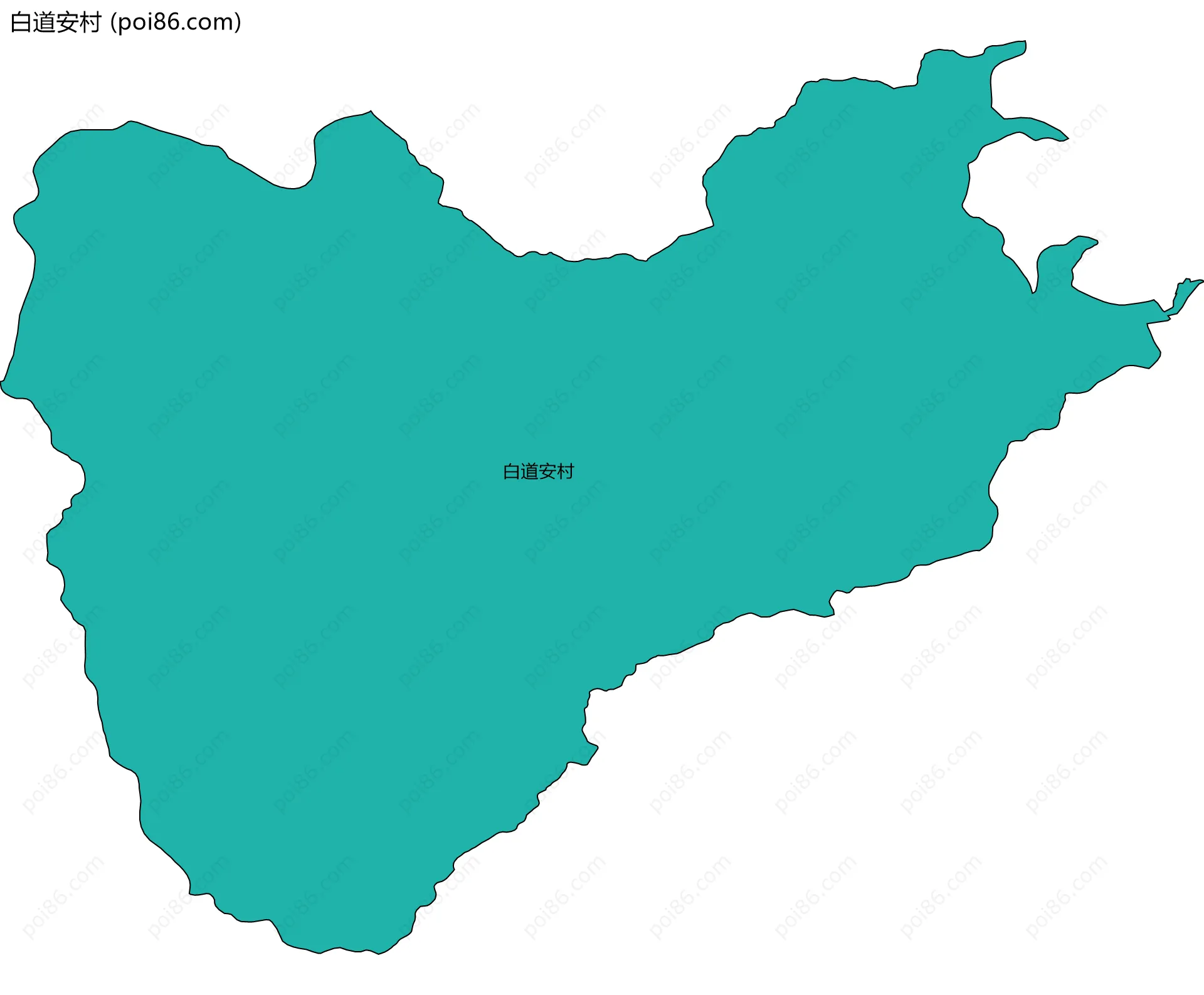 白道安村边界地图
