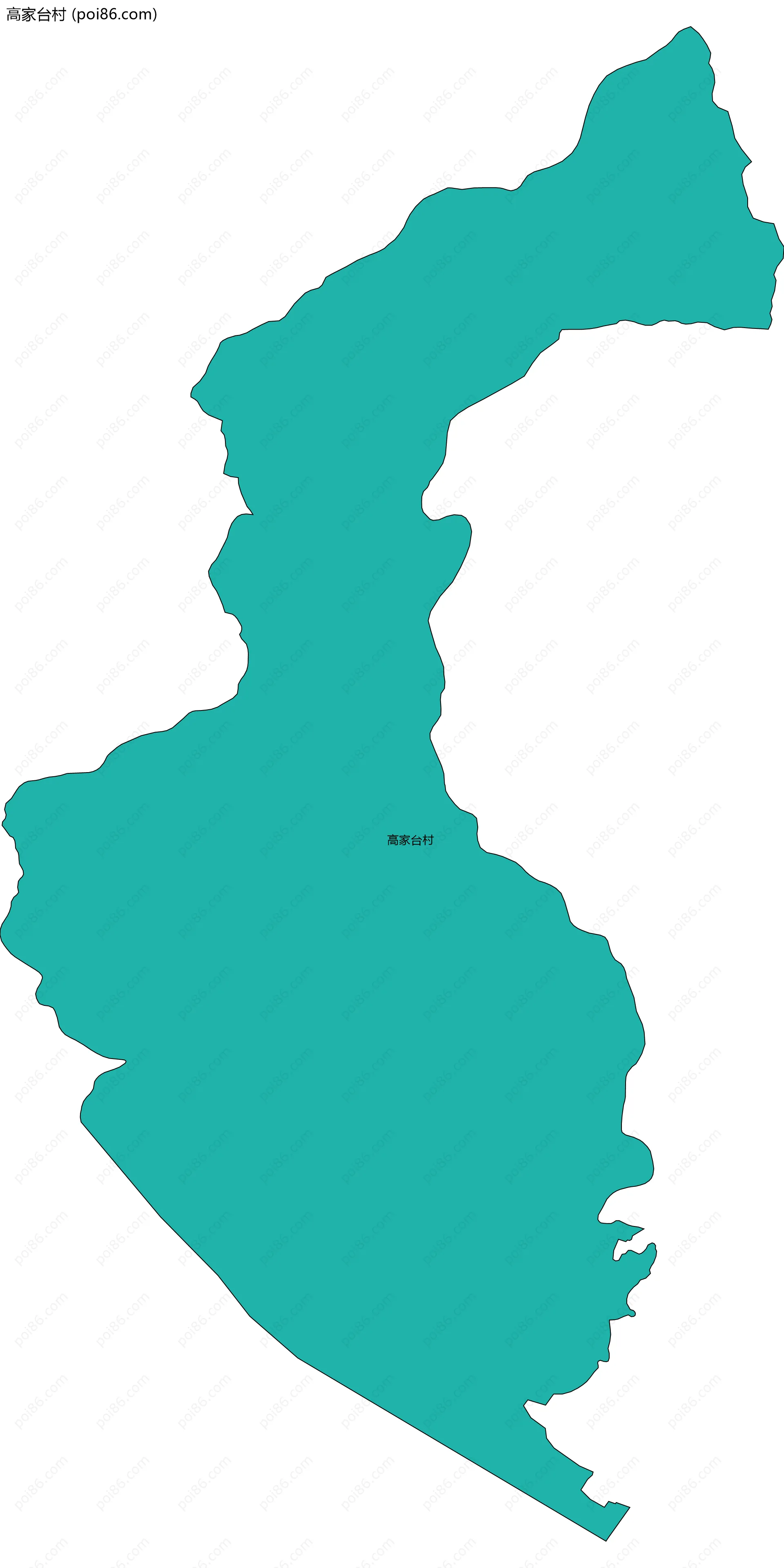 高家台村边界地图