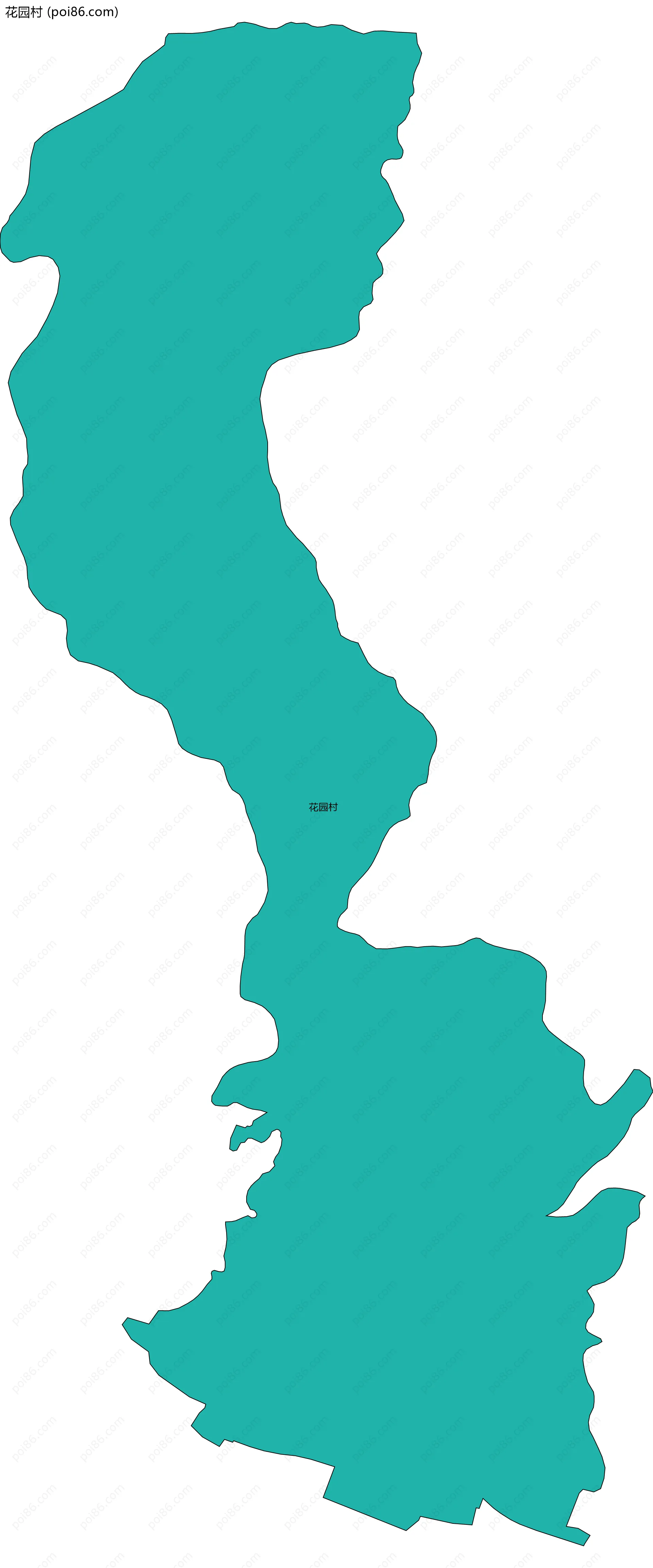 花园村边界地图