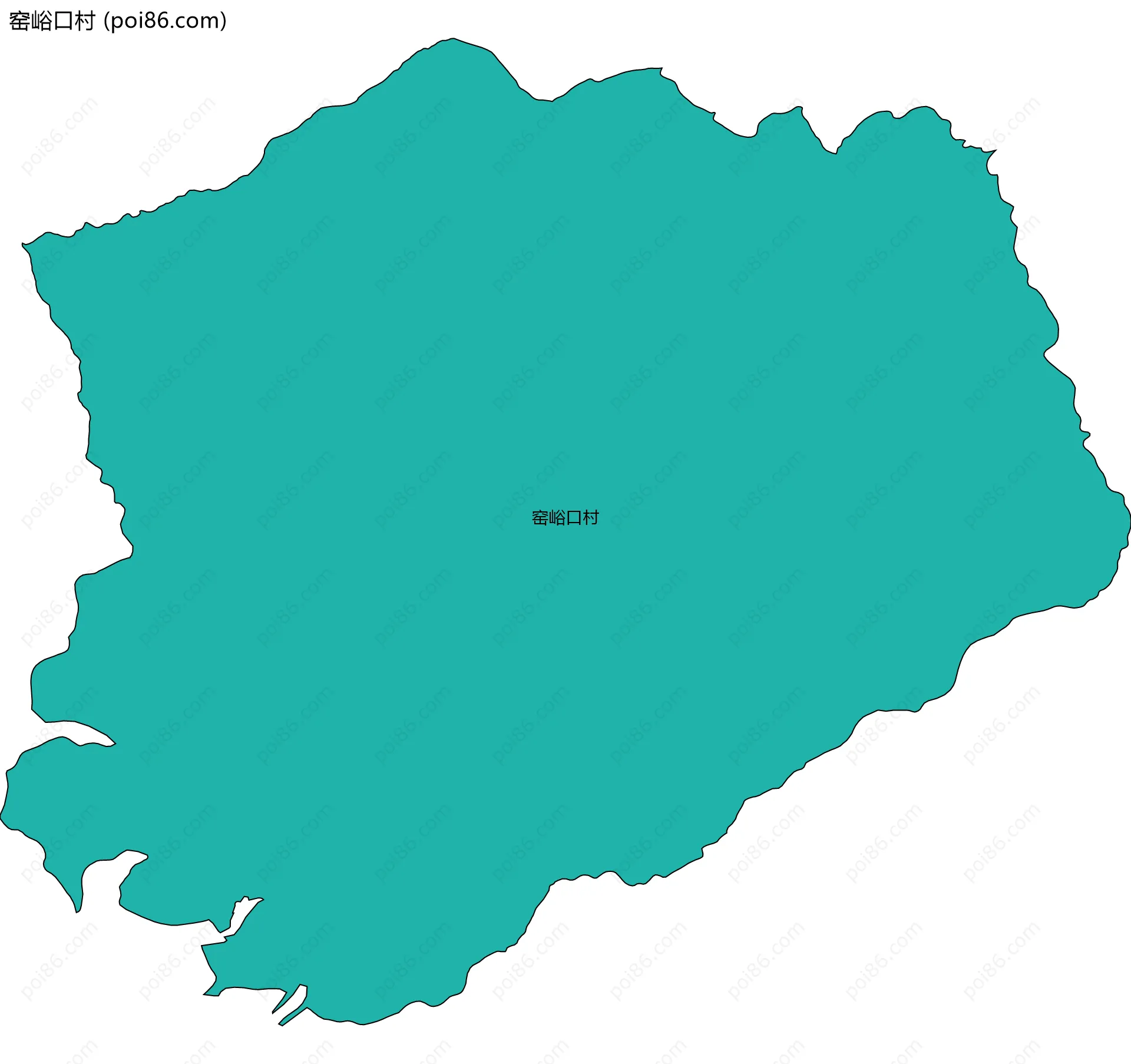 窑峪口村边界地图