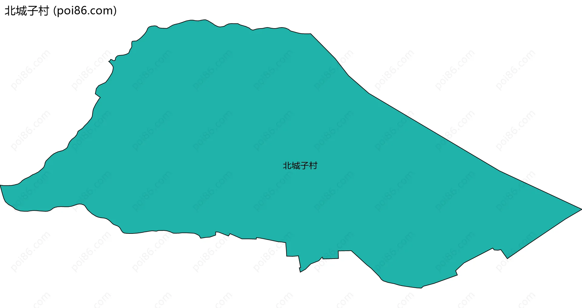 北城子村边界地图