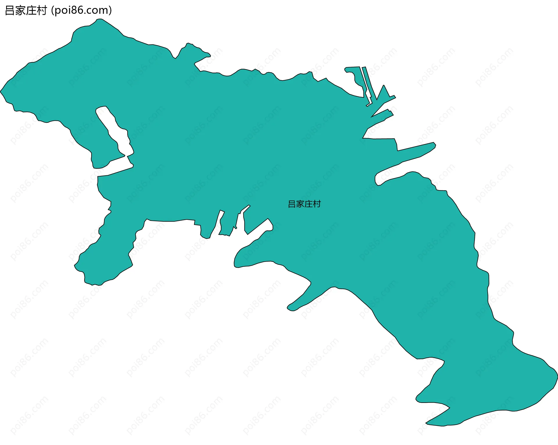 吕家庄村边界地图