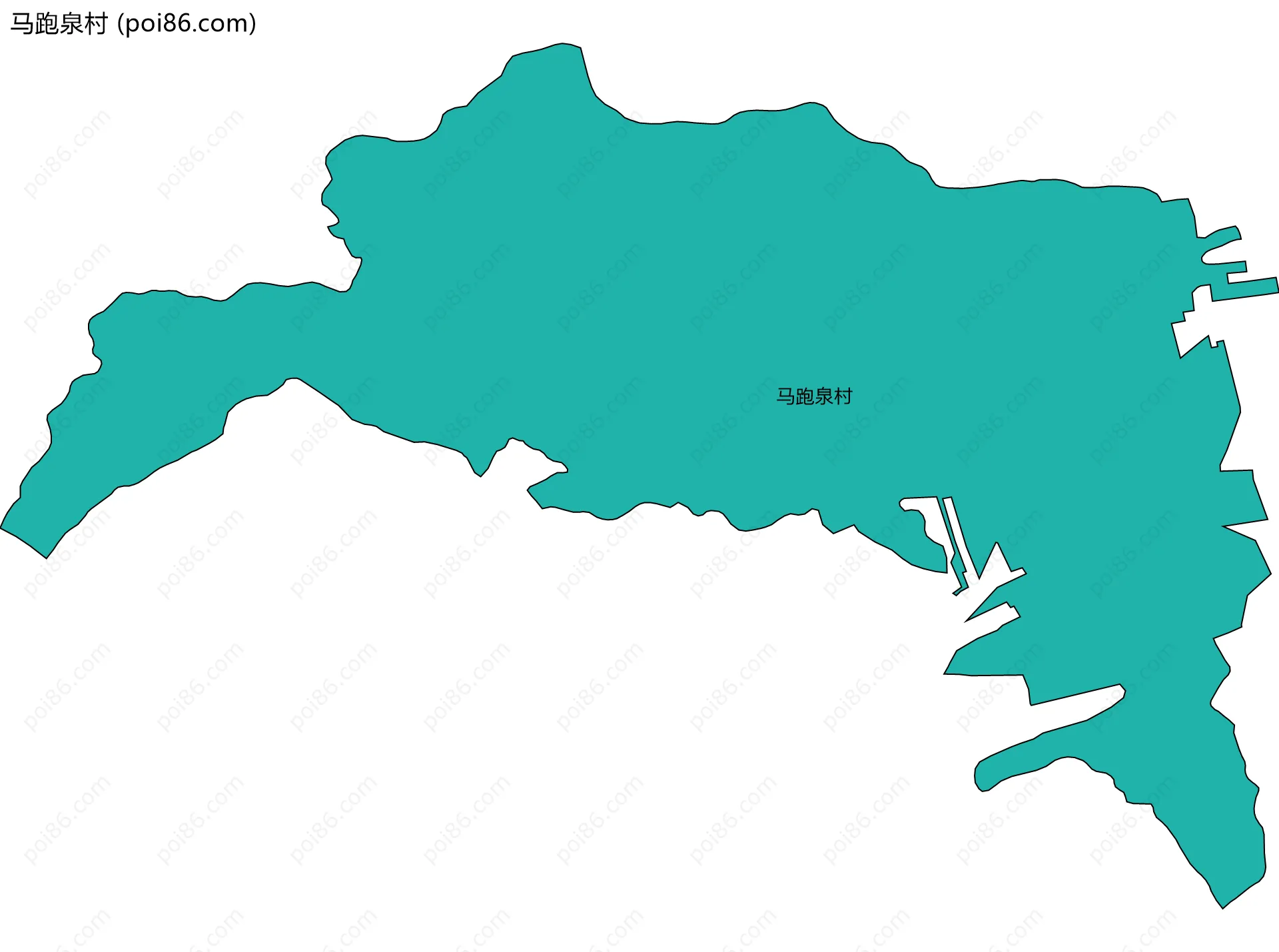 马跑泉村边界地图