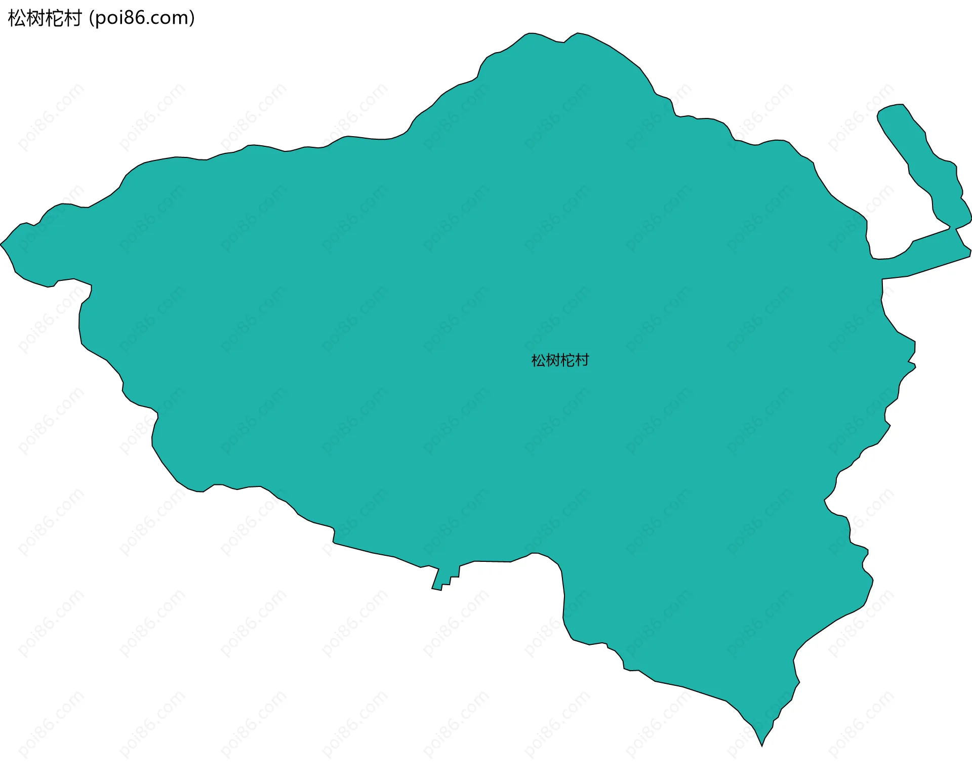 松树柁村边界地图
