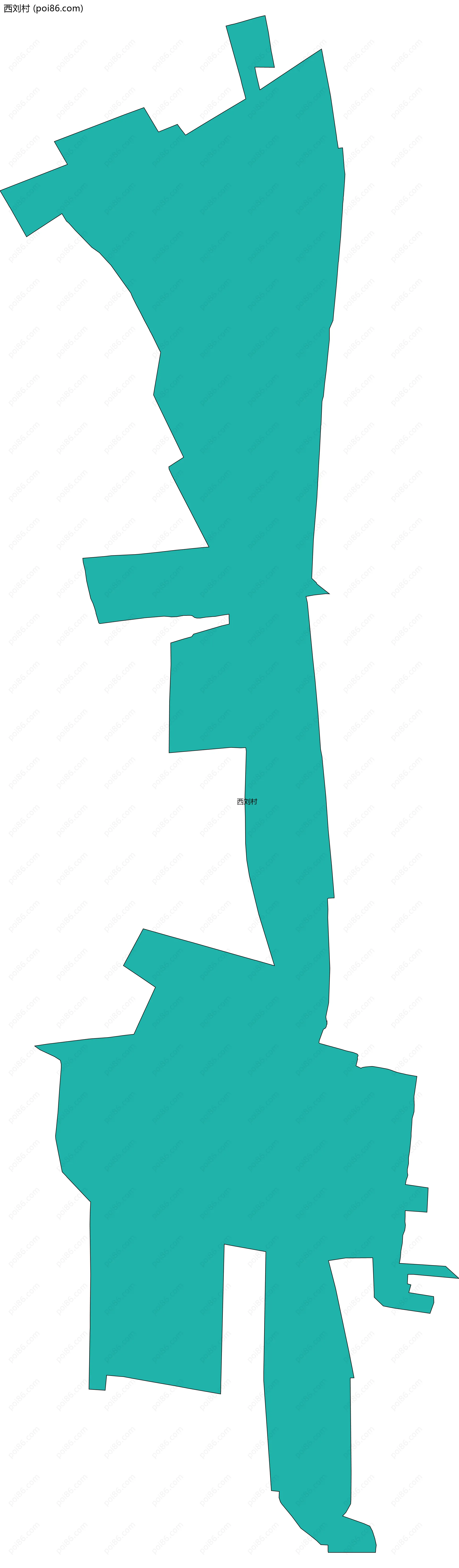 西刘村边界地图