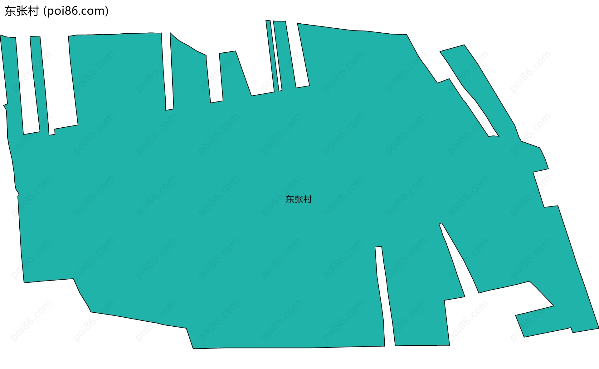 东张村边界地图