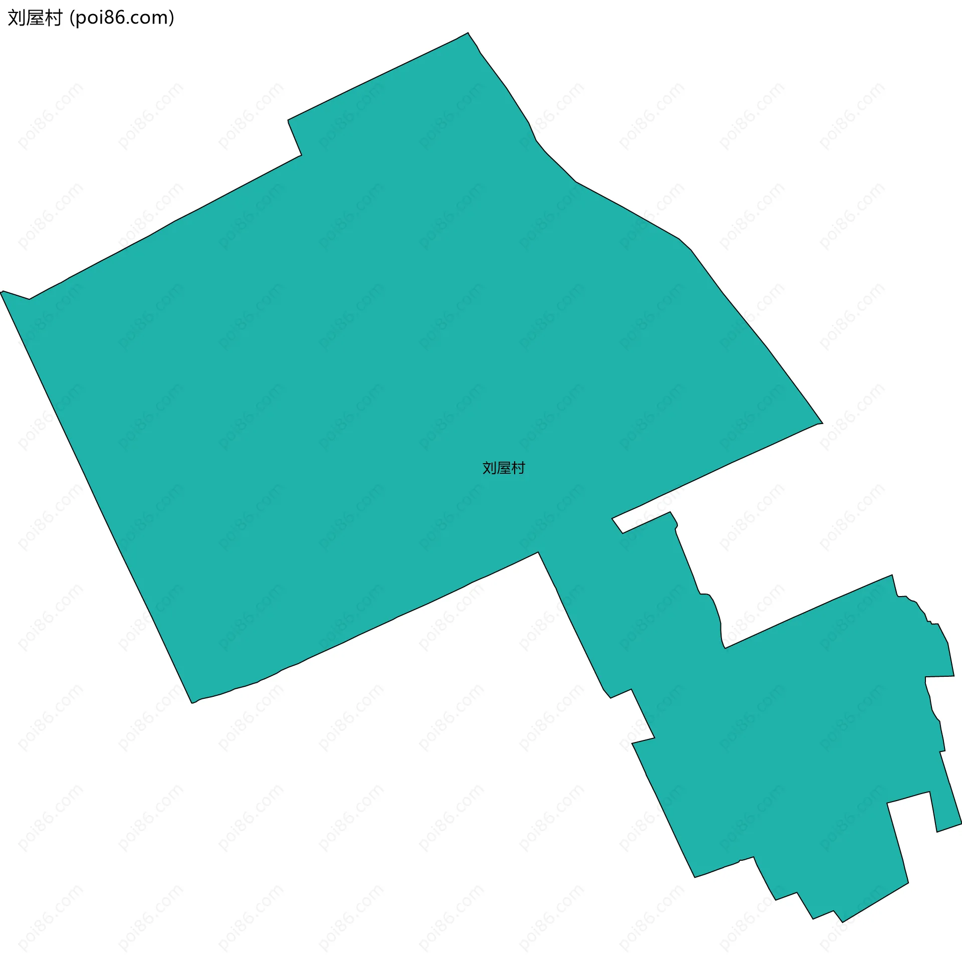 刘屋村边界地图