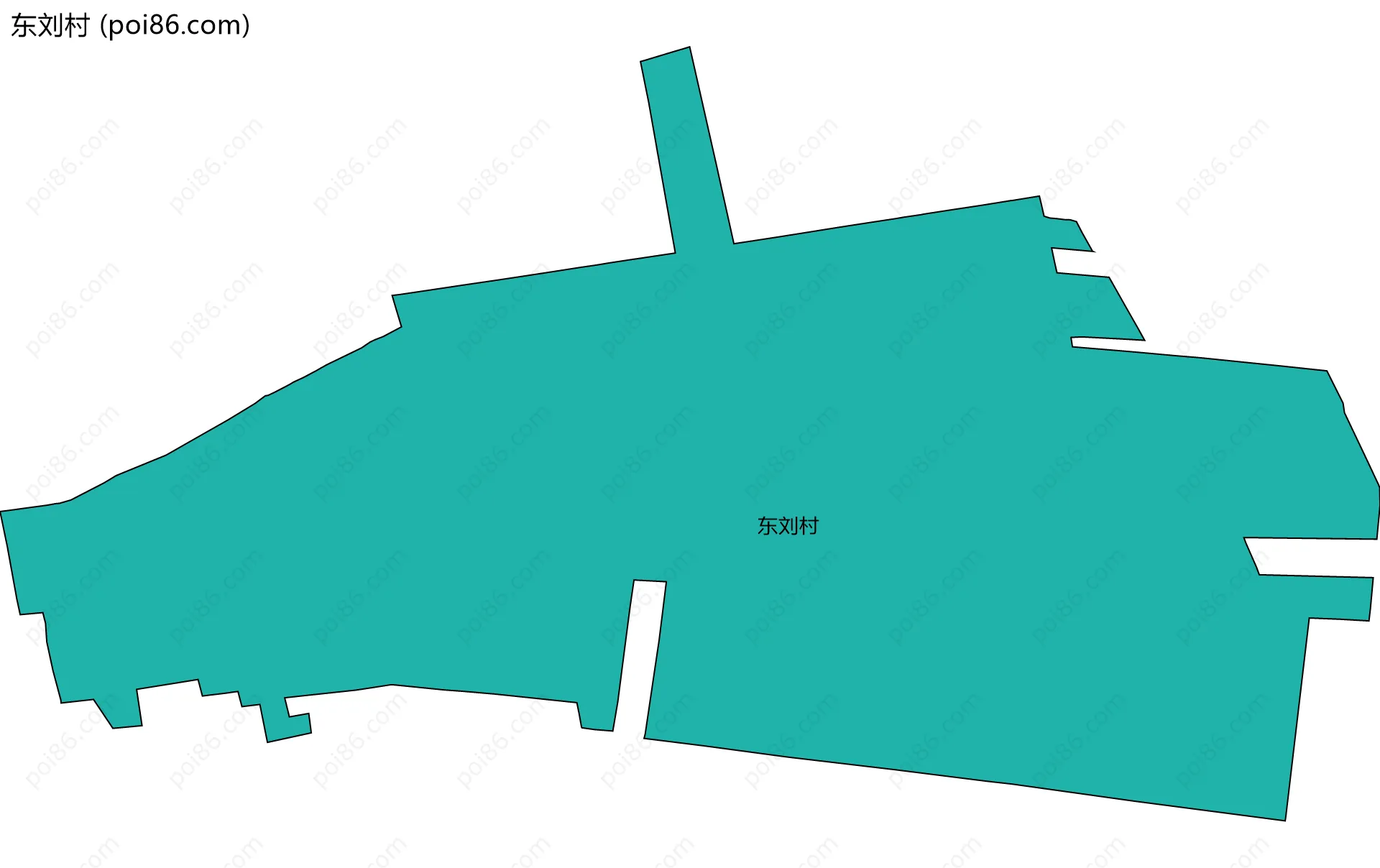东刘村边界地图