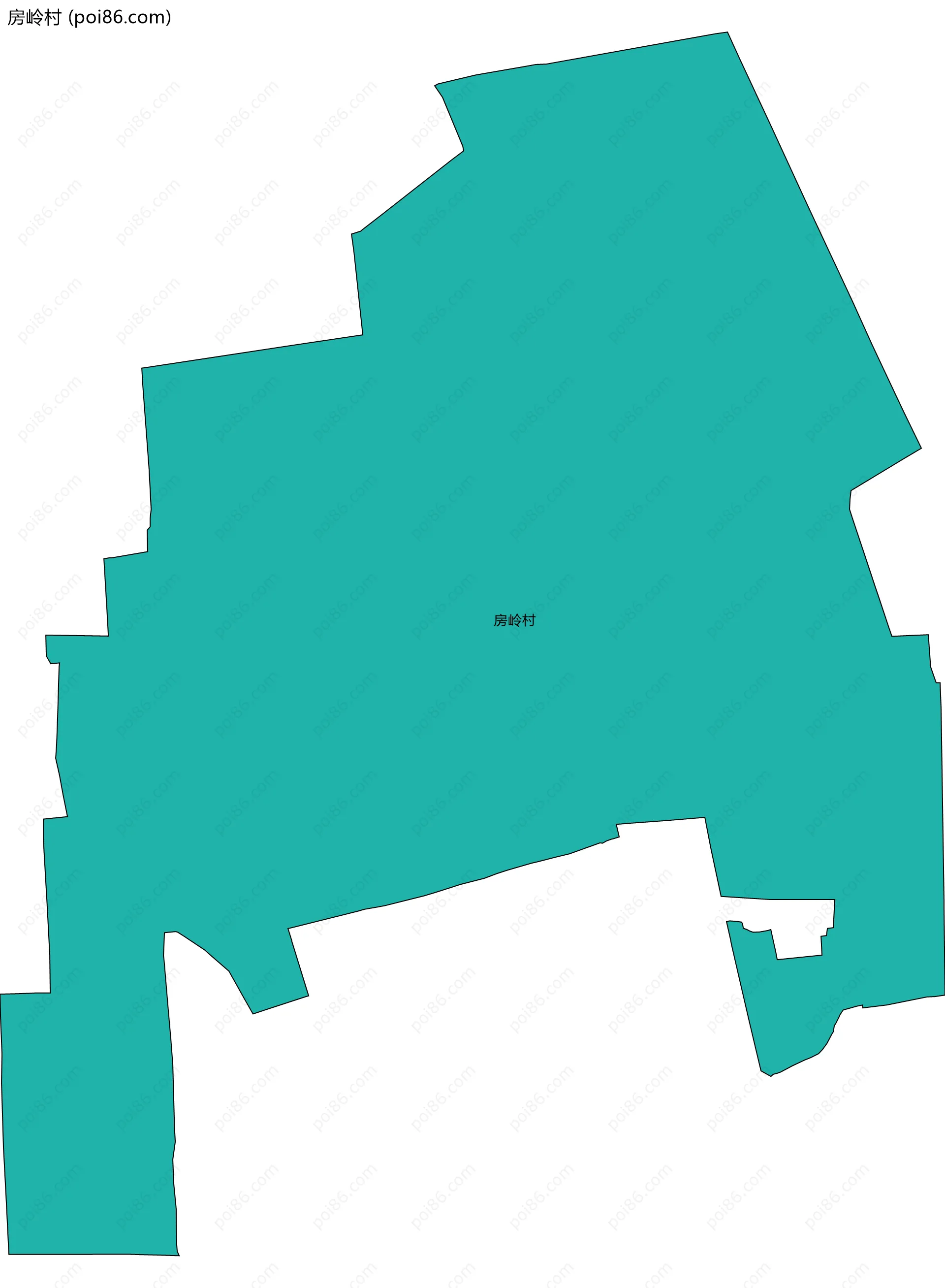 房岭村边界地图