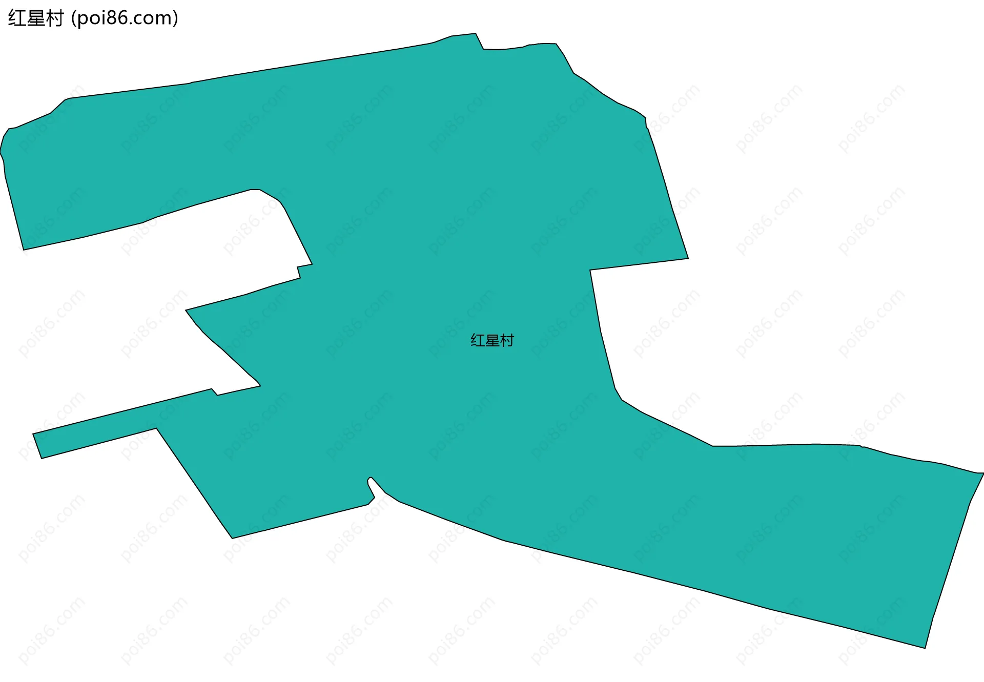 红星村边界地图