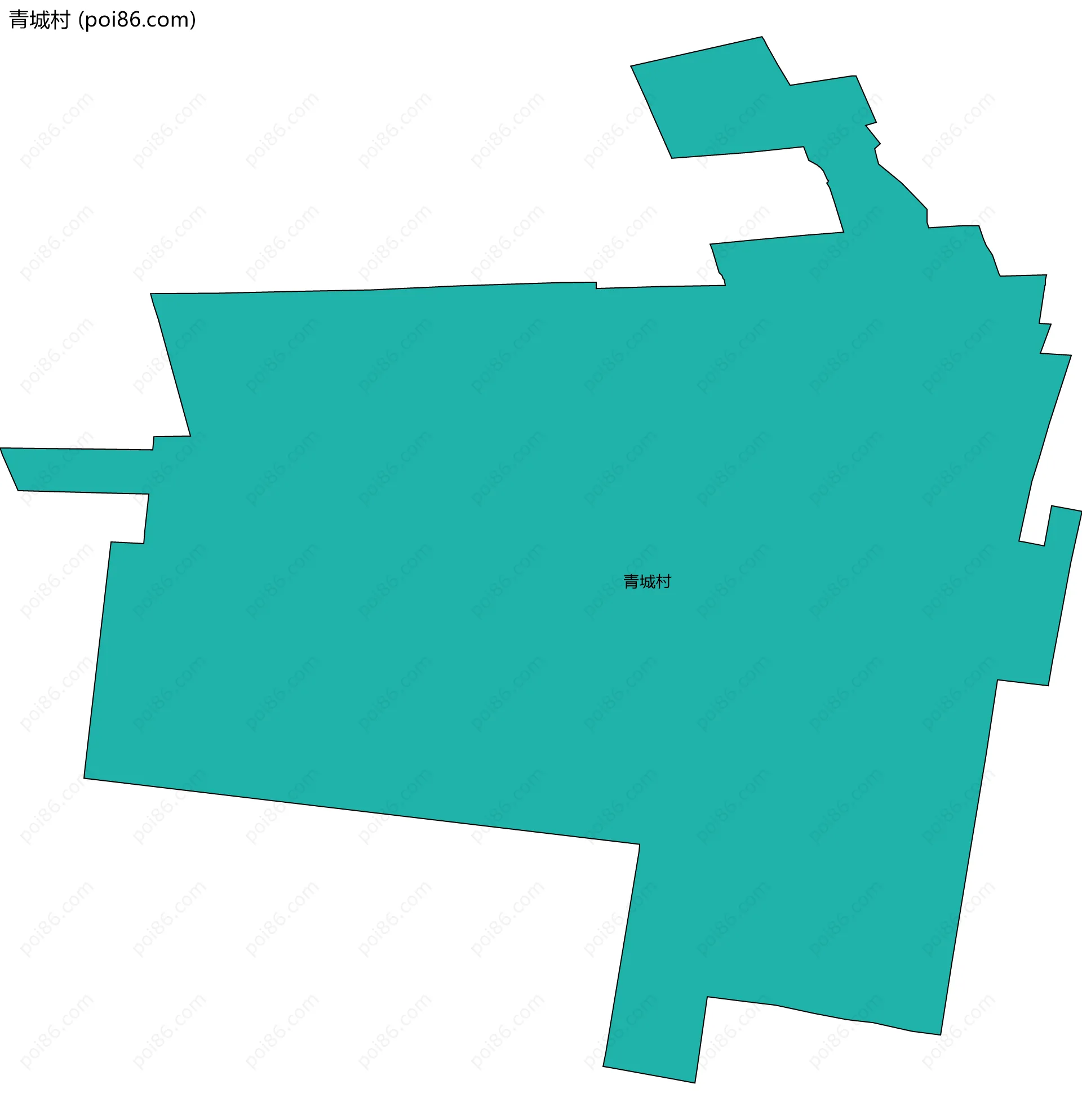青城村边界地图