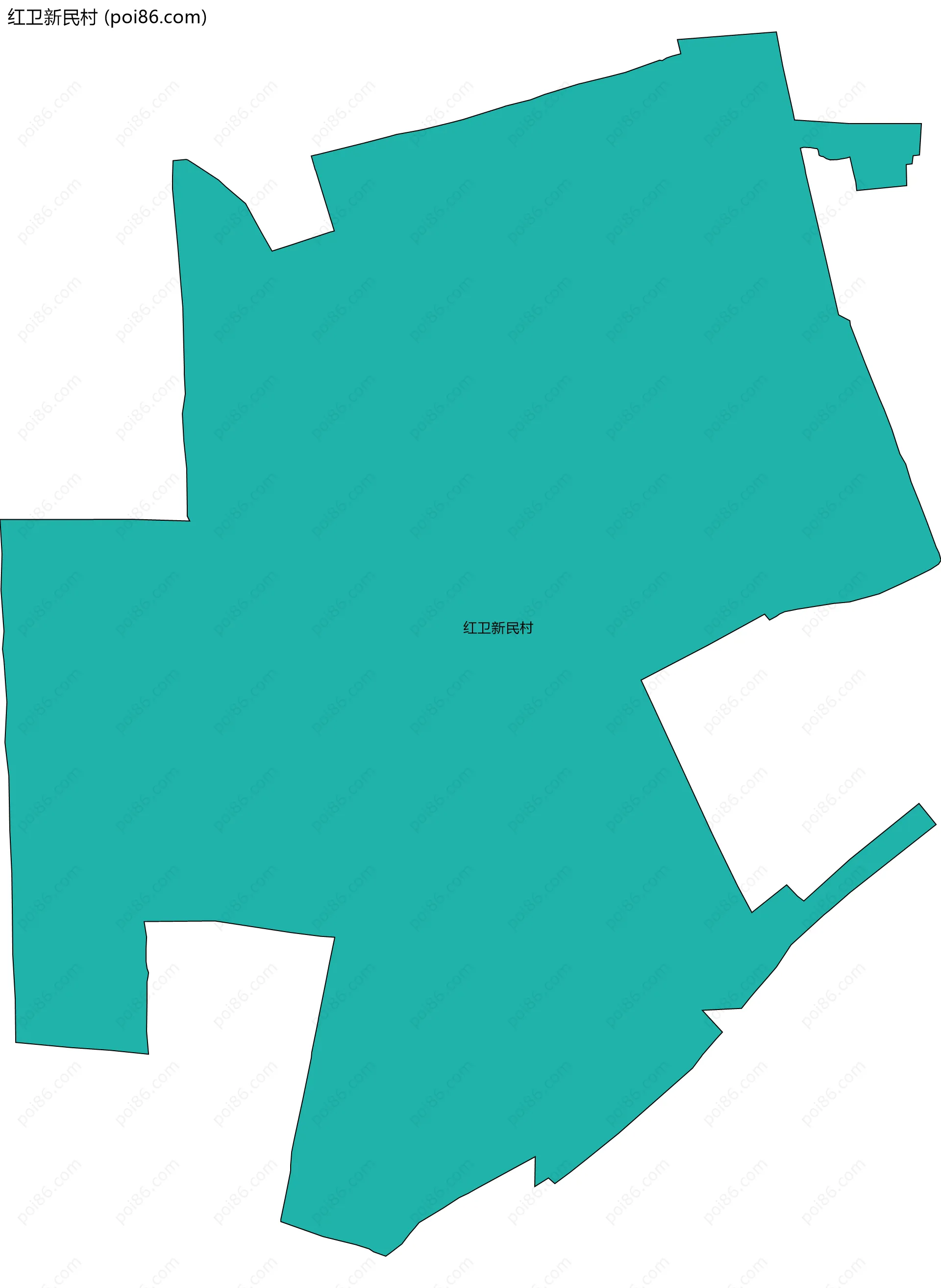 红卫新民村边界地图