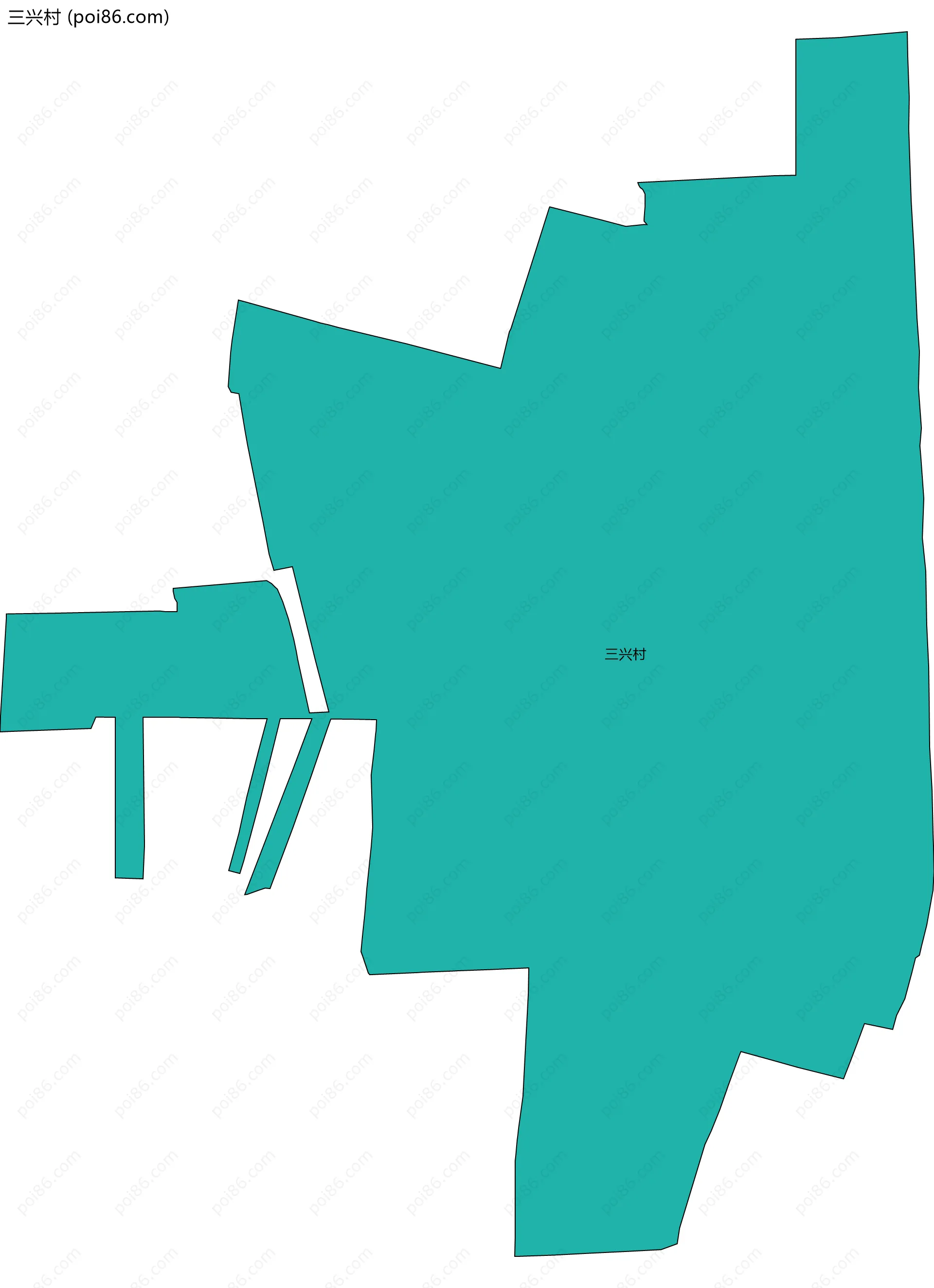 三兴村边界地图