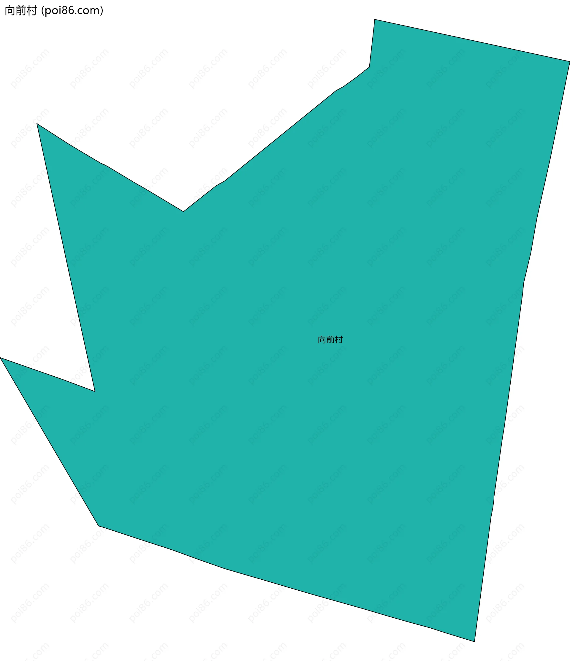 向前村边界地图