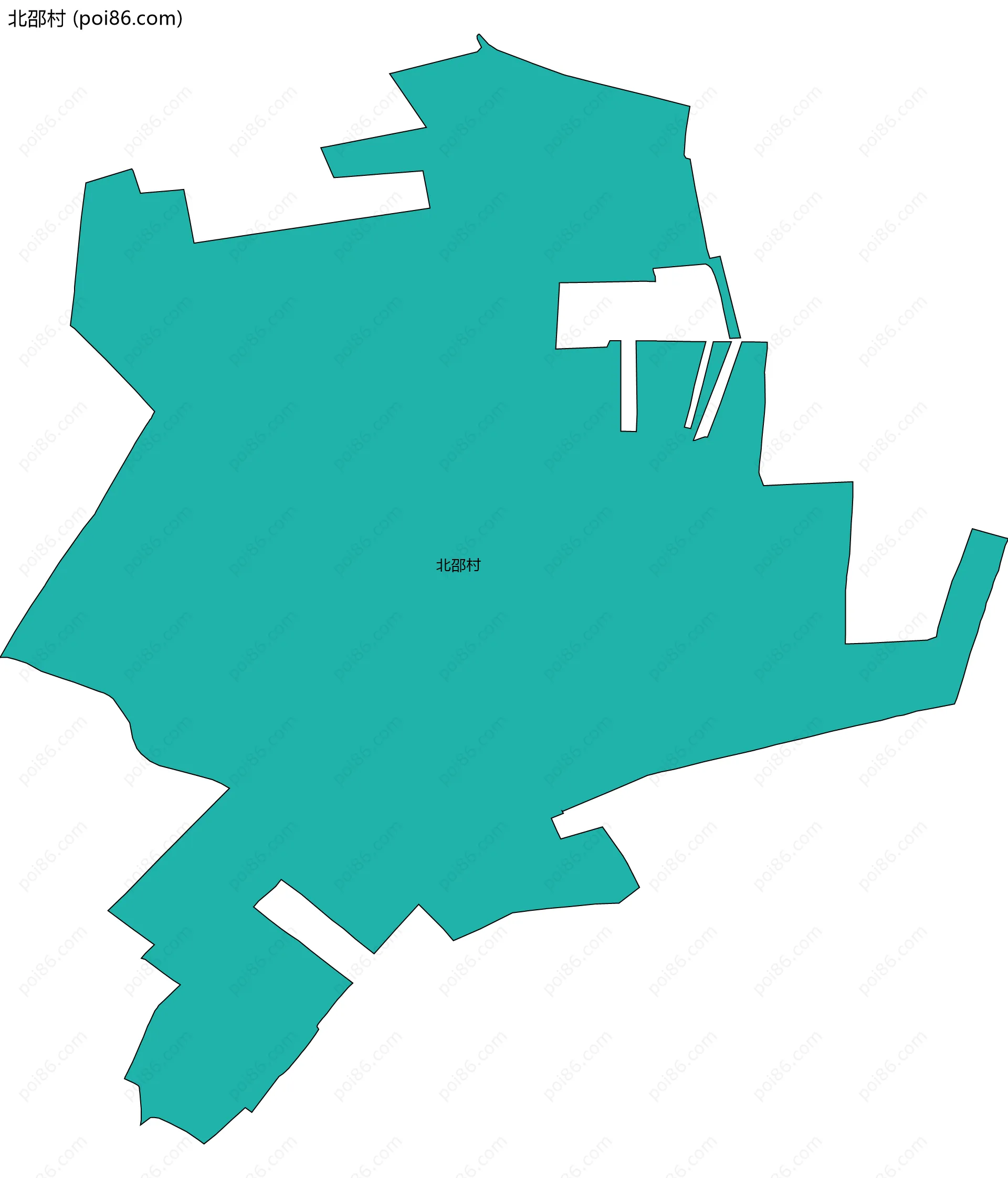 北邵村边界地图