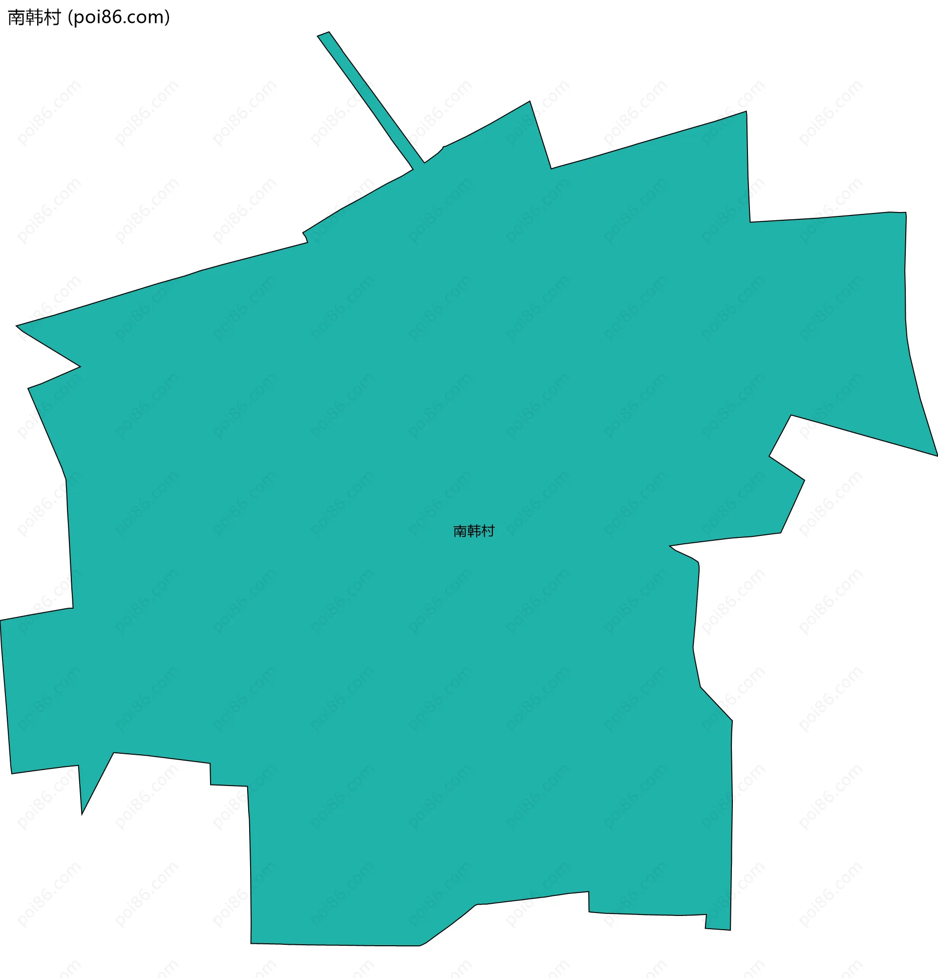 南韩村边界地图