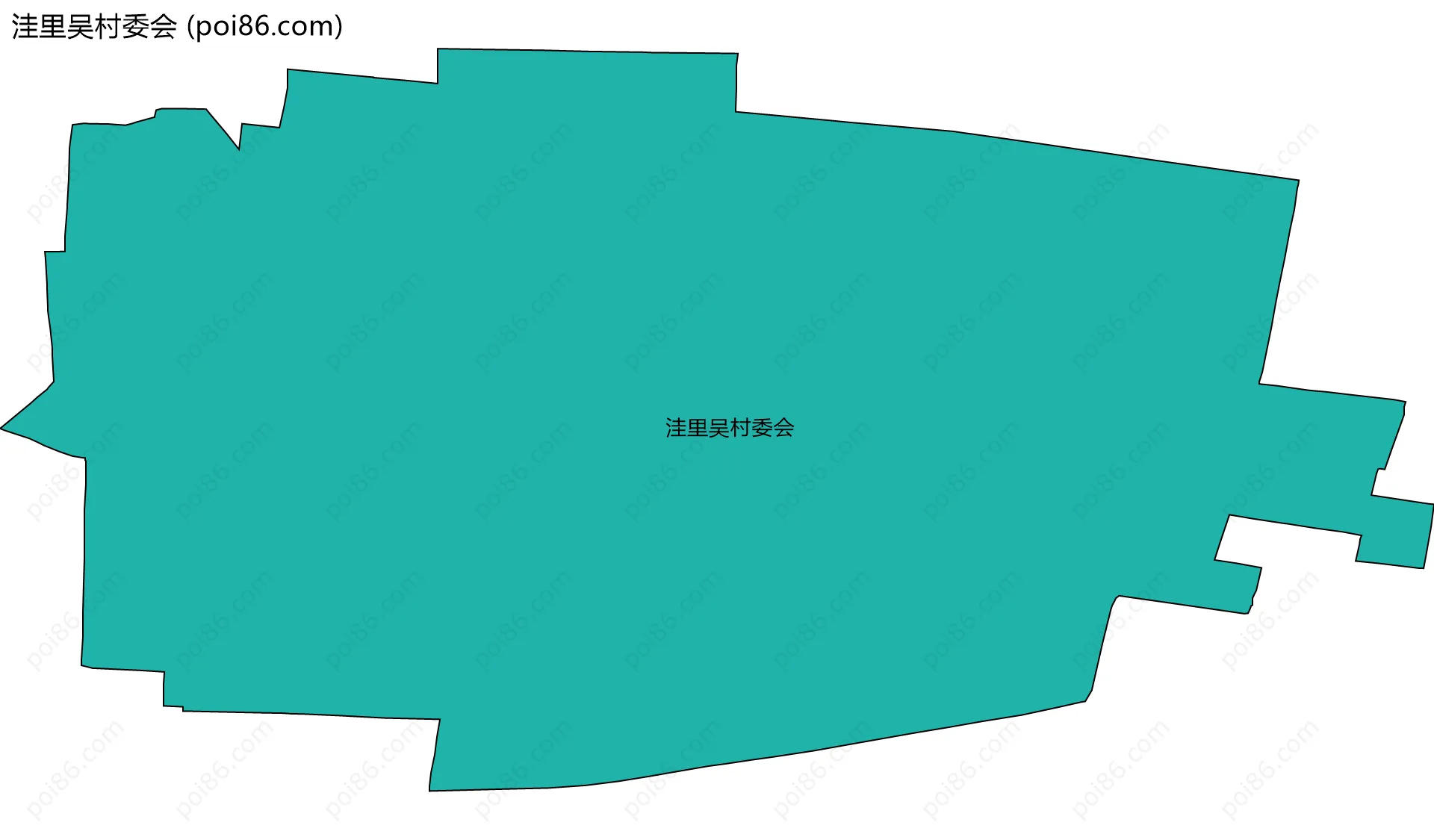 洼里吴村委会边界地图