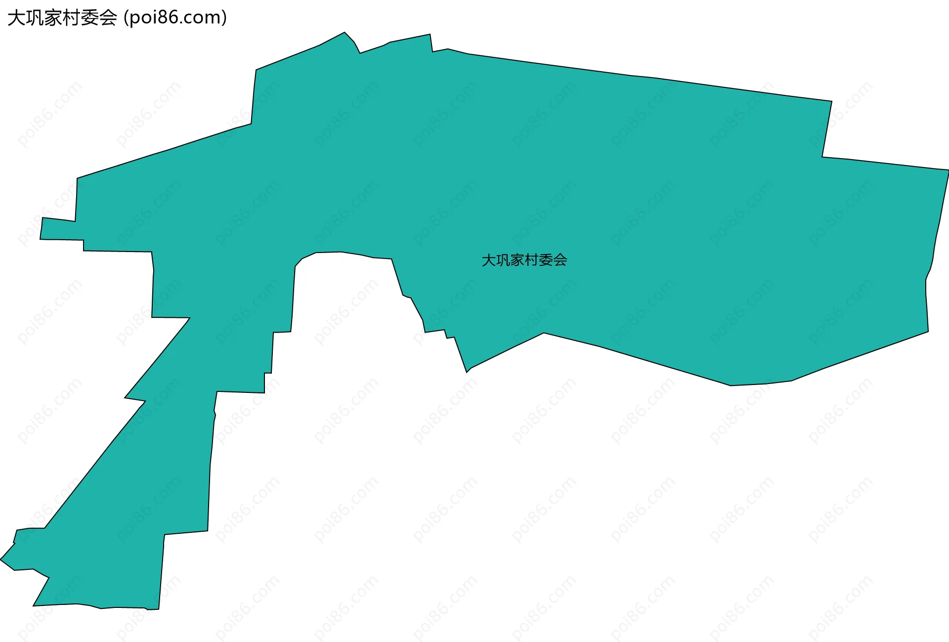 大巩家村委会边界地图