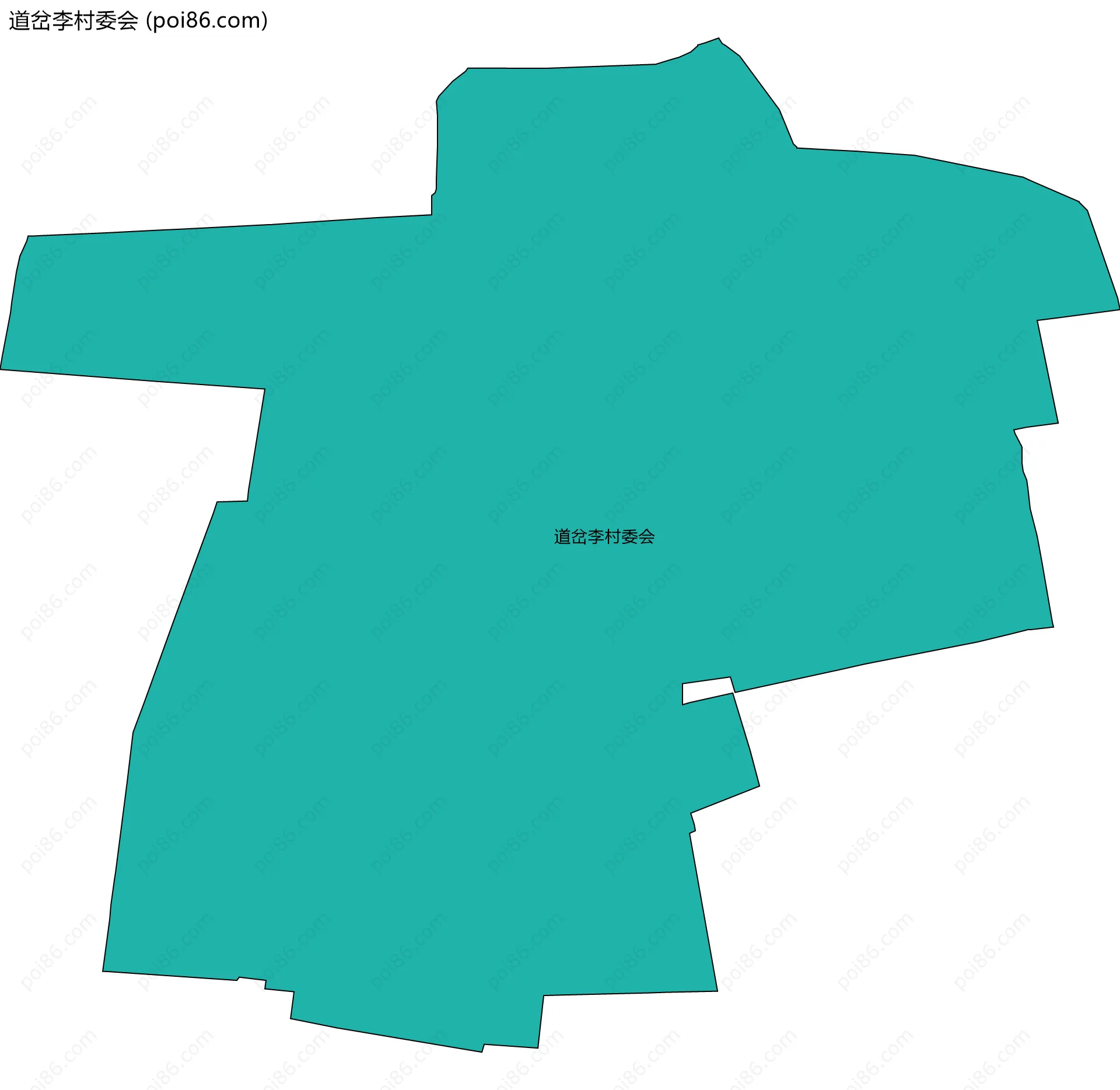 道岔李村委会边界地图