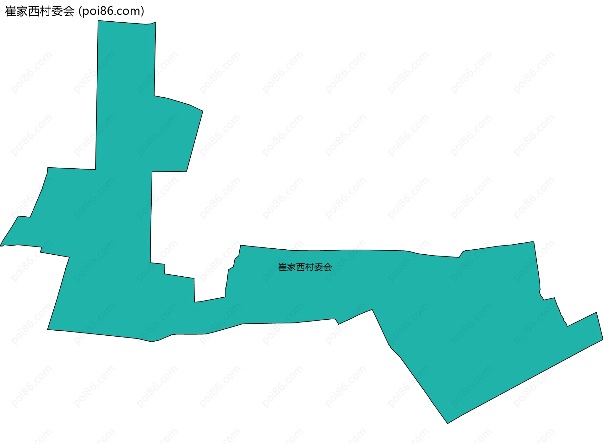 崔家西村委会边界地图