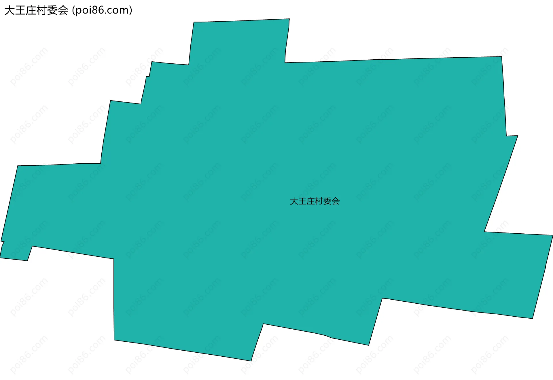 大王庄村委会边界地图