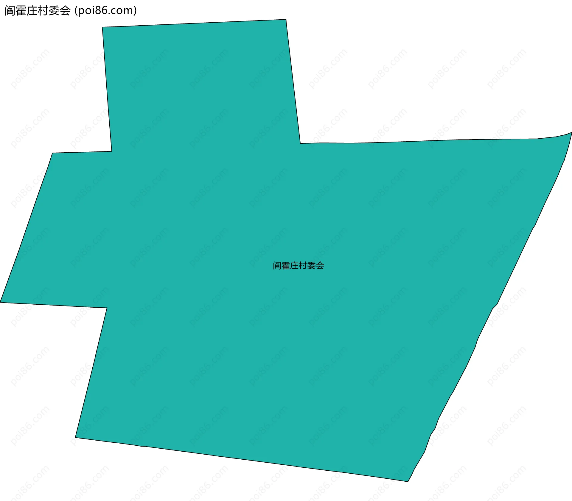 阎霍庄村委会边界地图