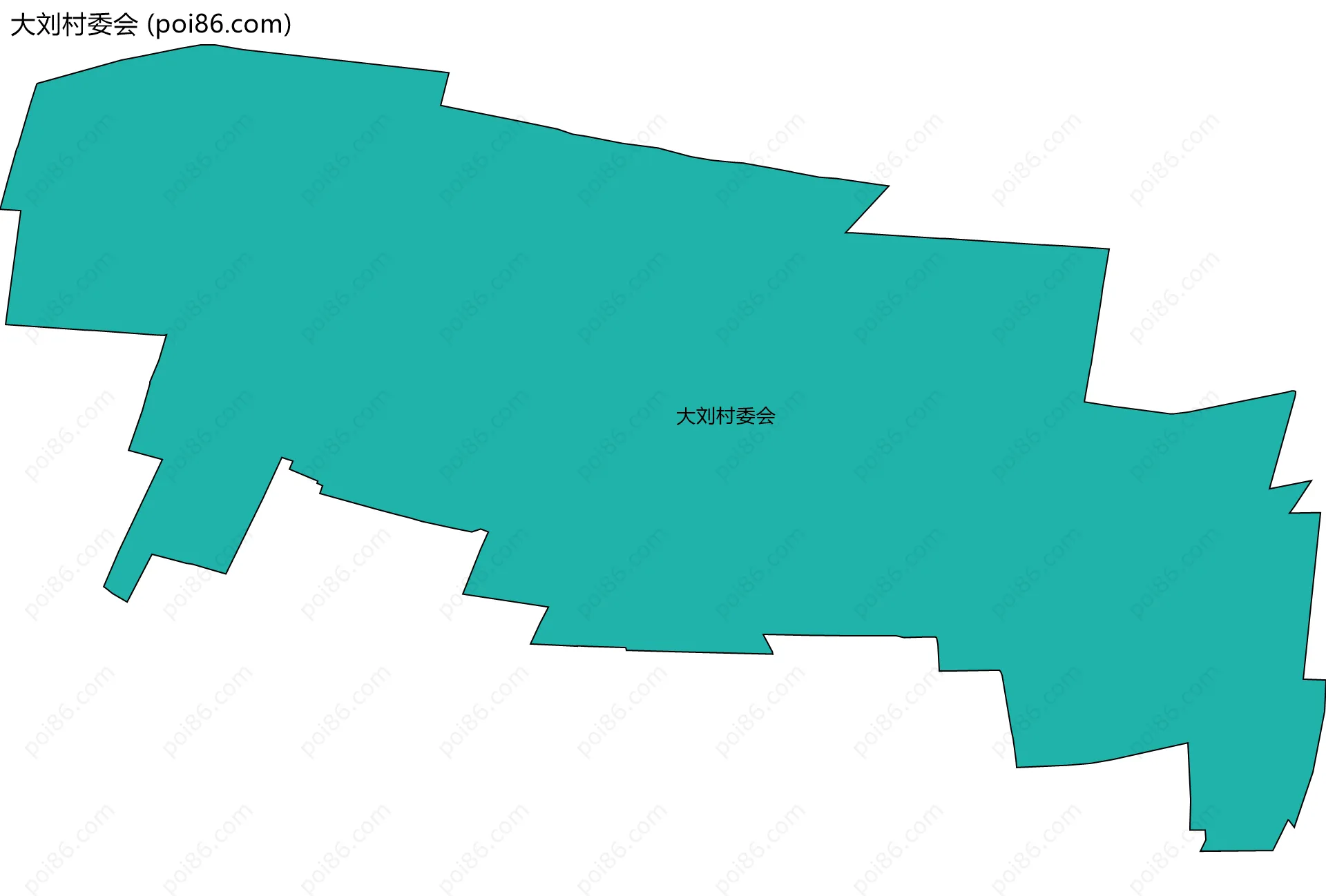 大刘村委会边界地图