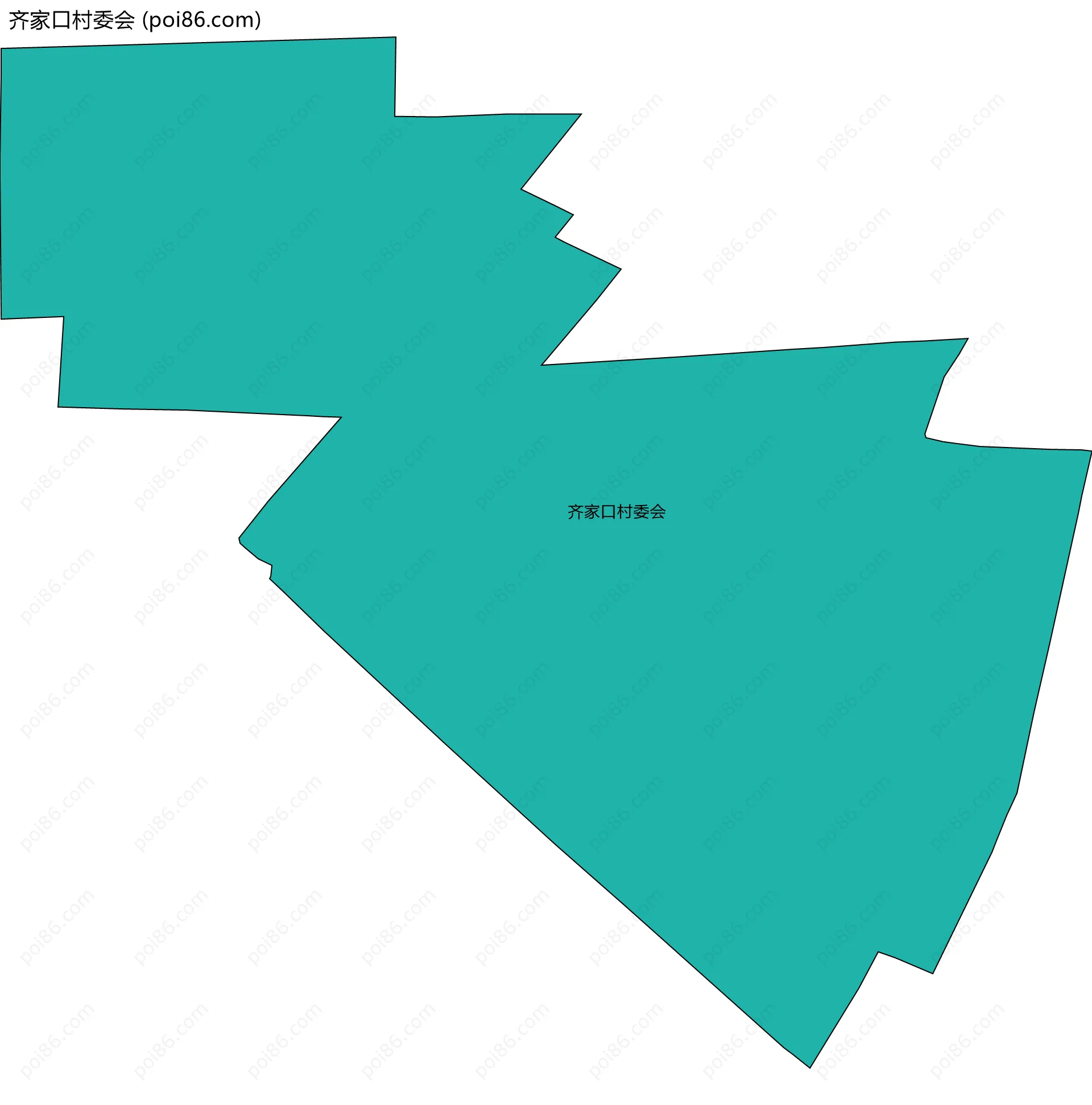 齐家口村委会边界地图