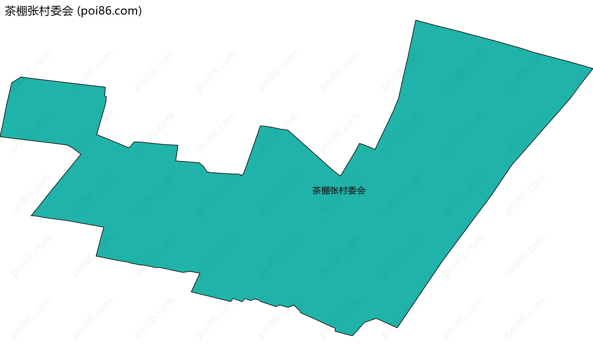 茶棚张村委会边界地图