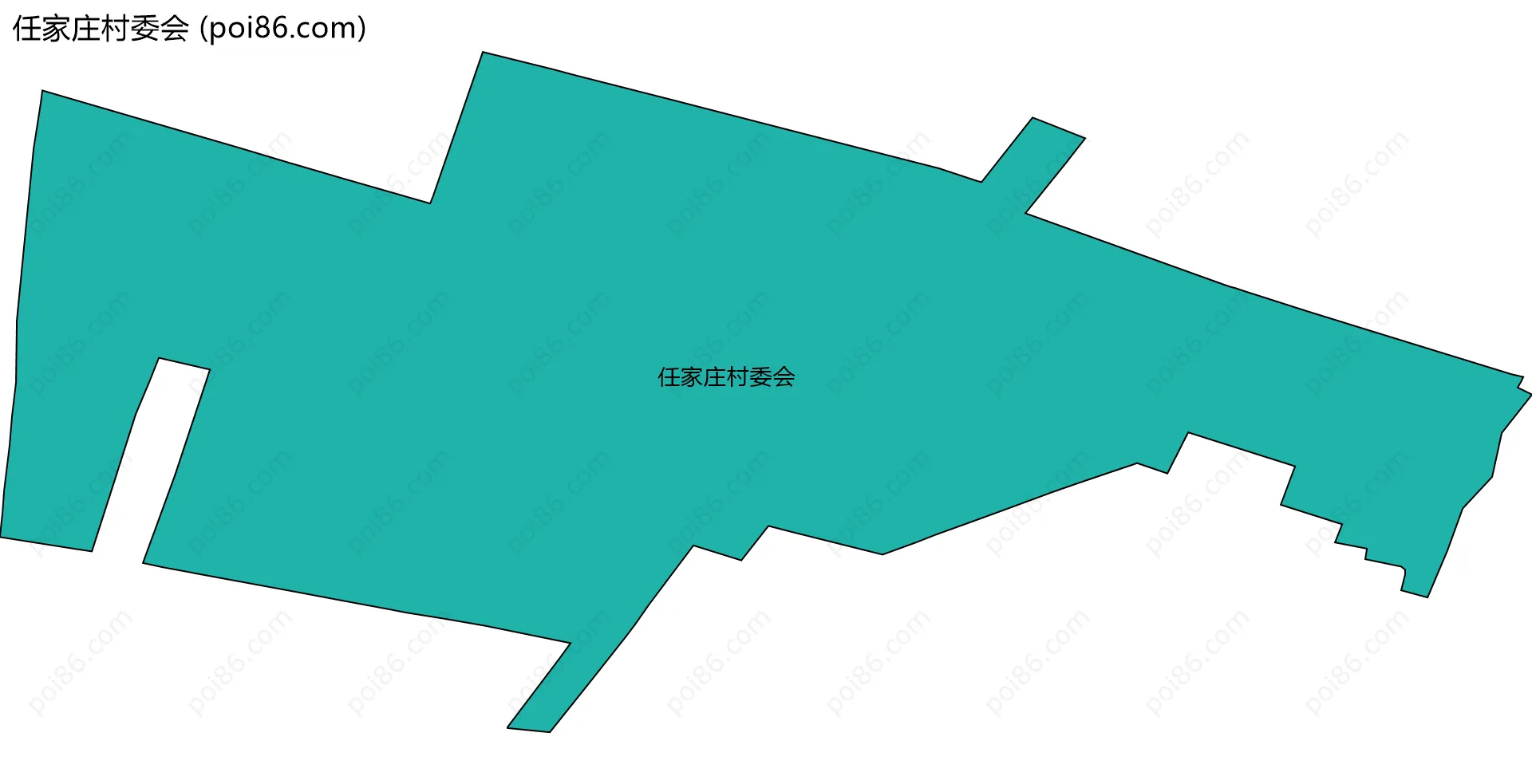 任家庄村委会边界地图