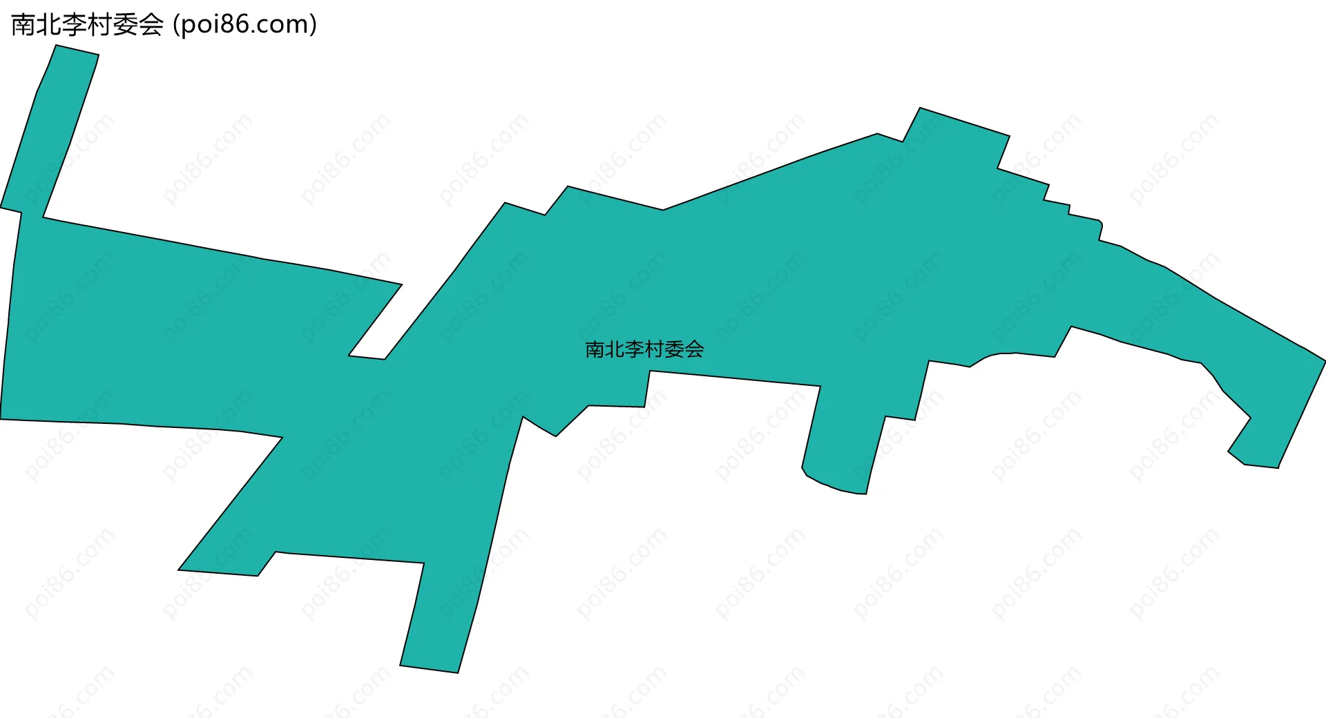 南北李村委会边界地图