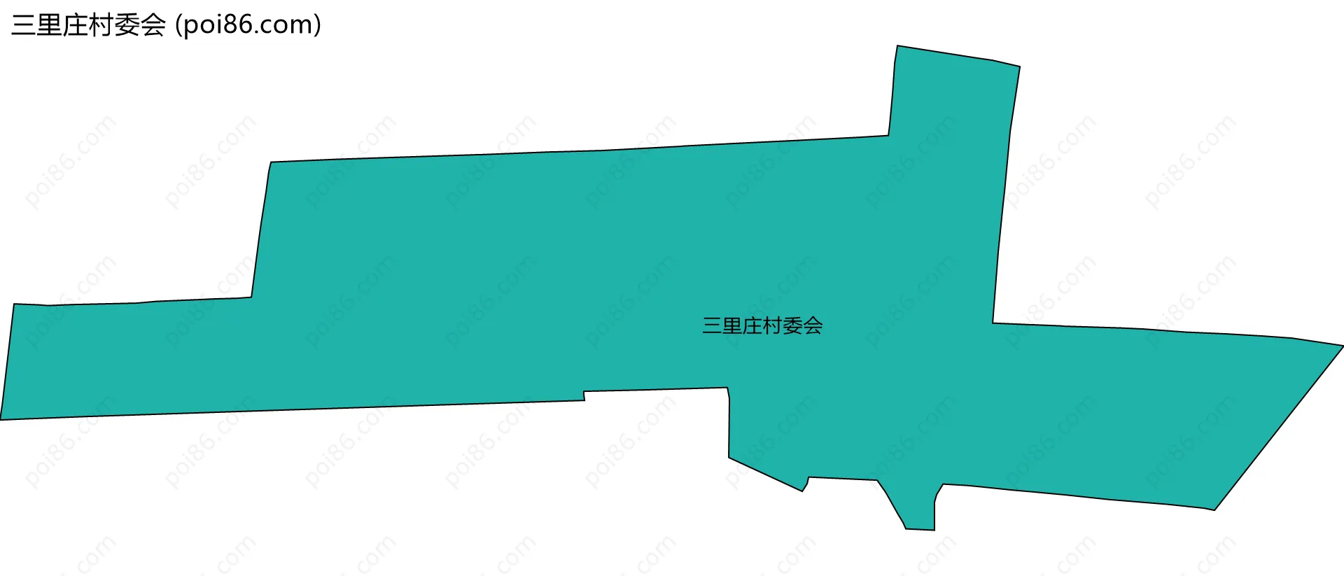 三里庄村委会边界地图