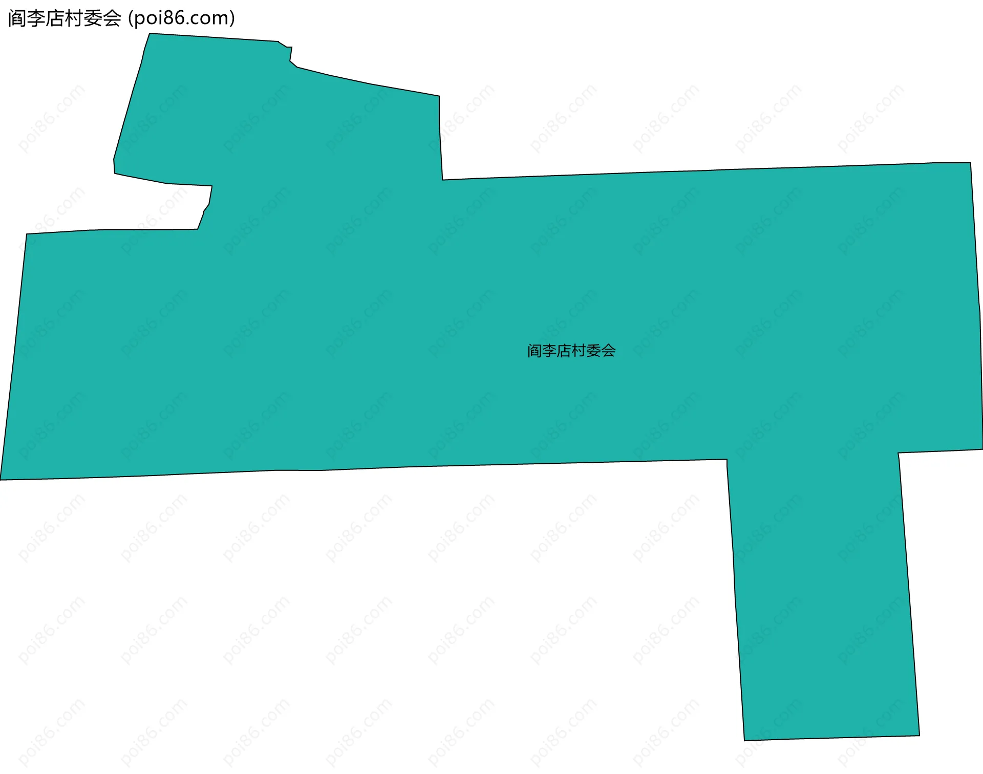 阎李店村委会边界地图