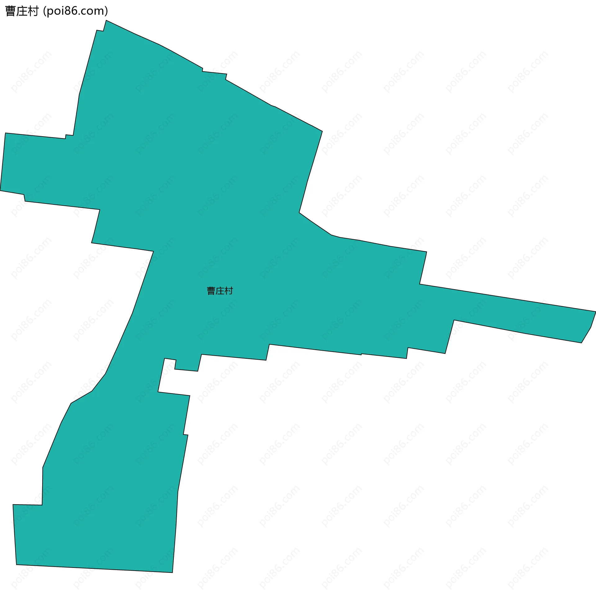 曹庄村边界地图