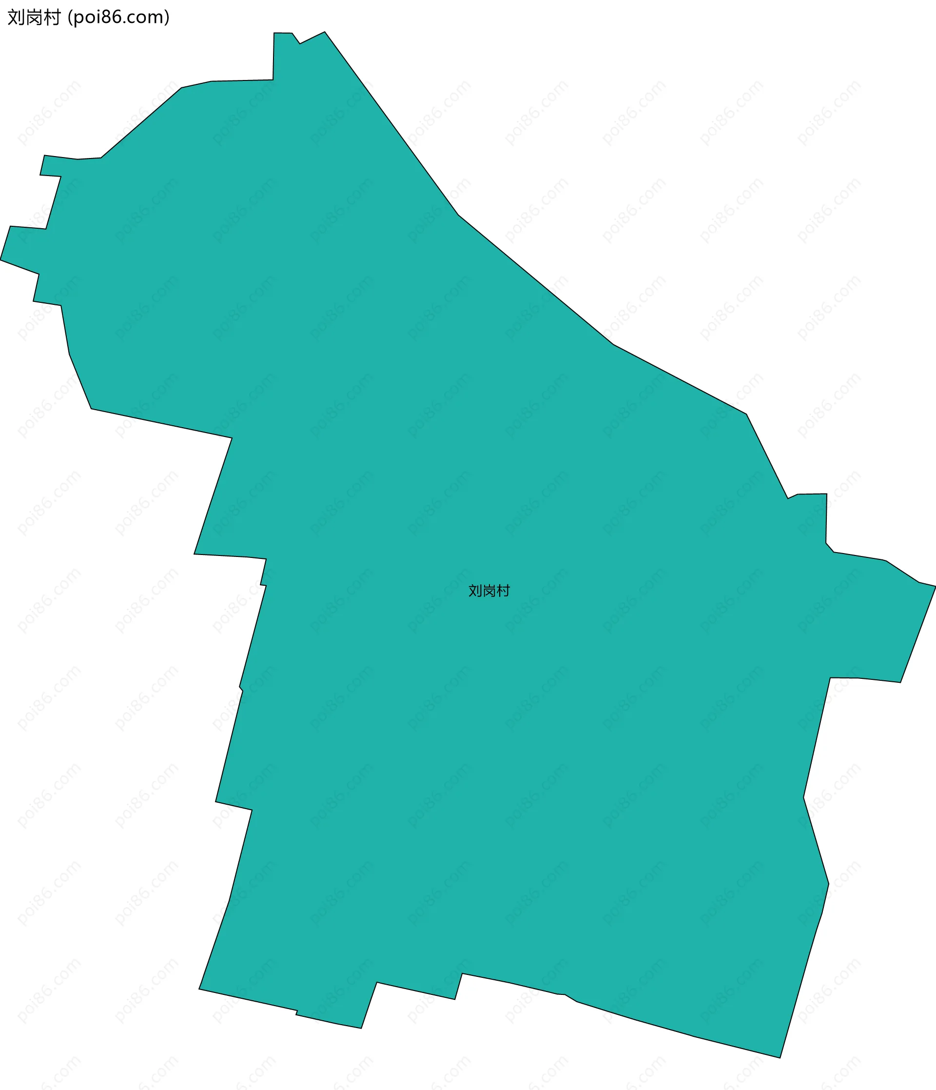 刘岗村边界地图