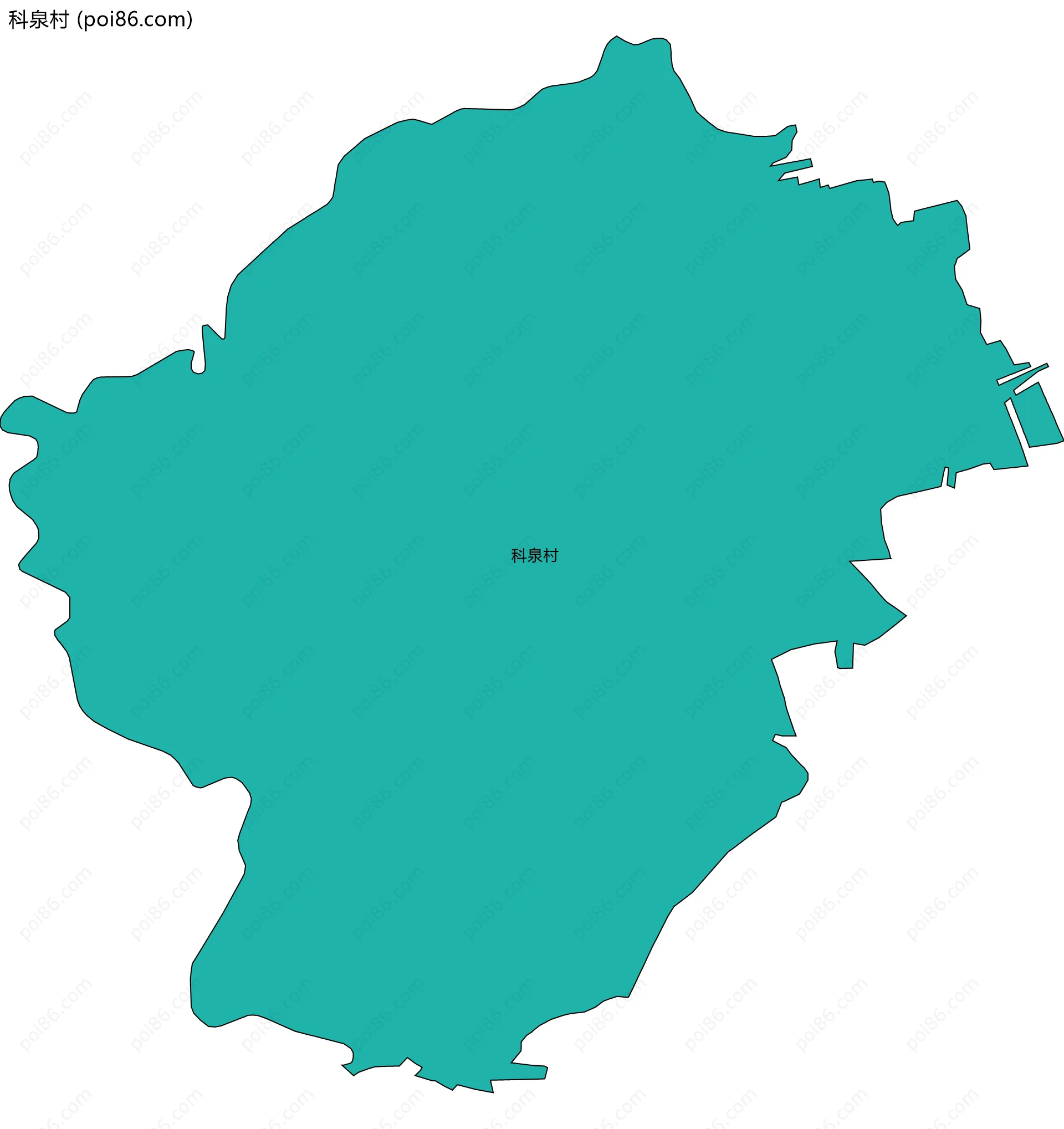 科泉村边界地图