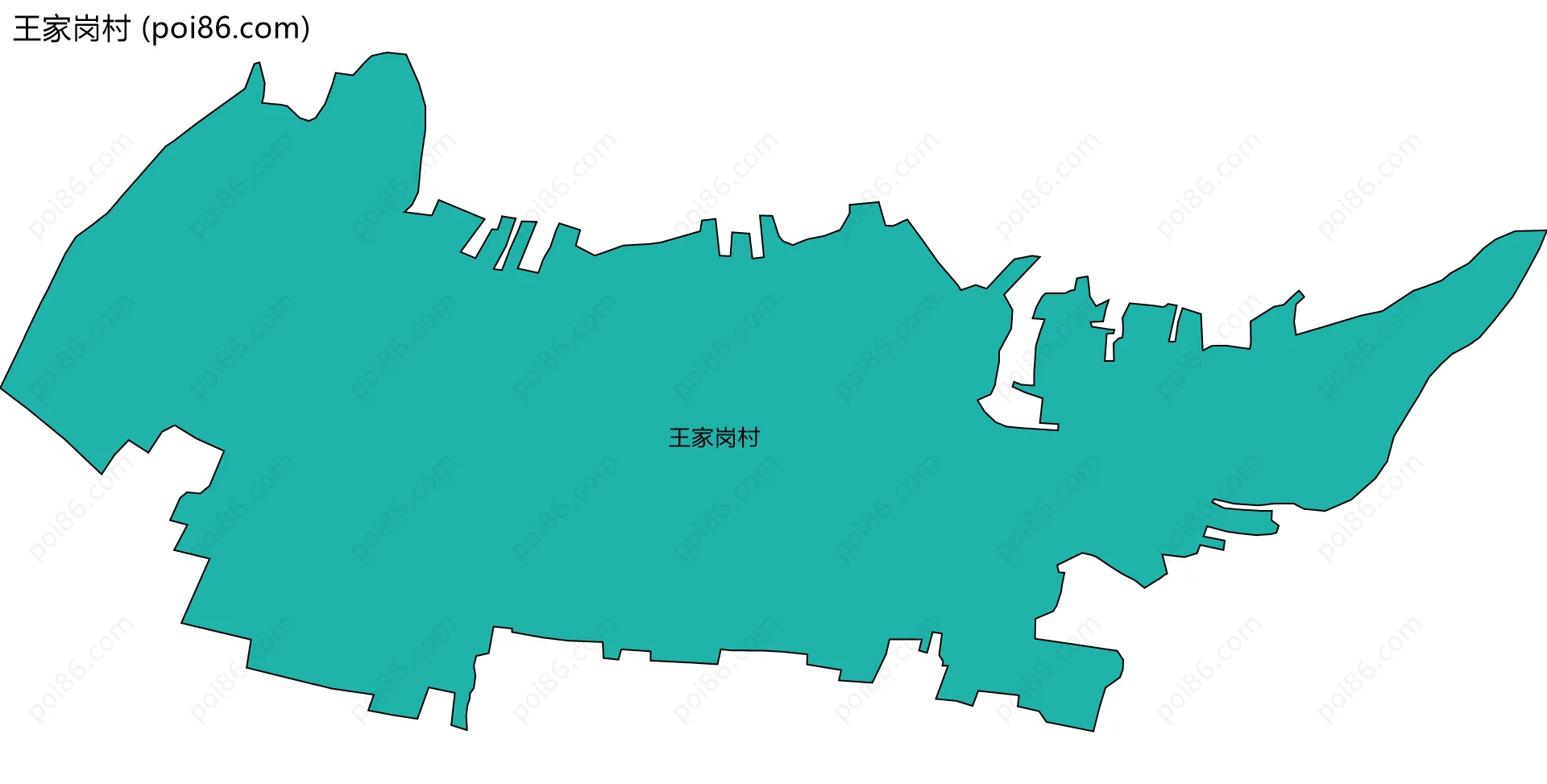 王家岗村边界地图