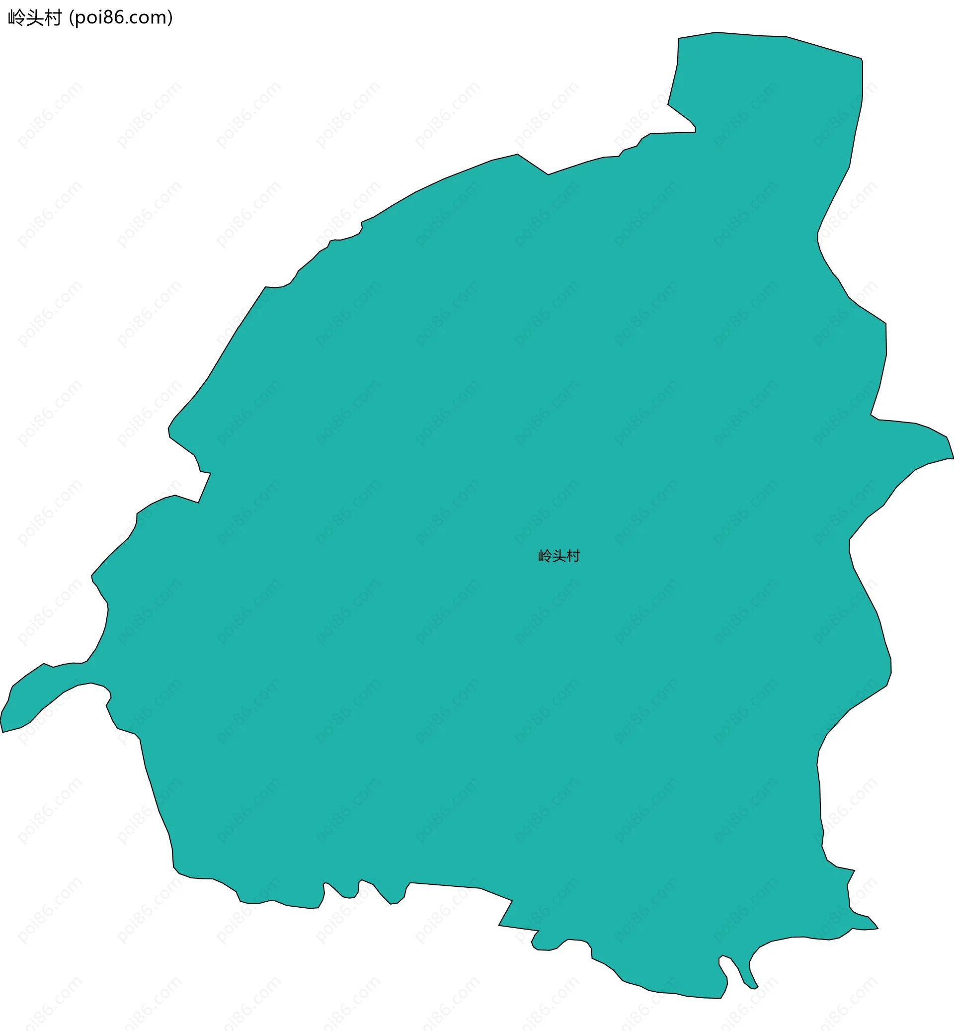 岭头村边界地图