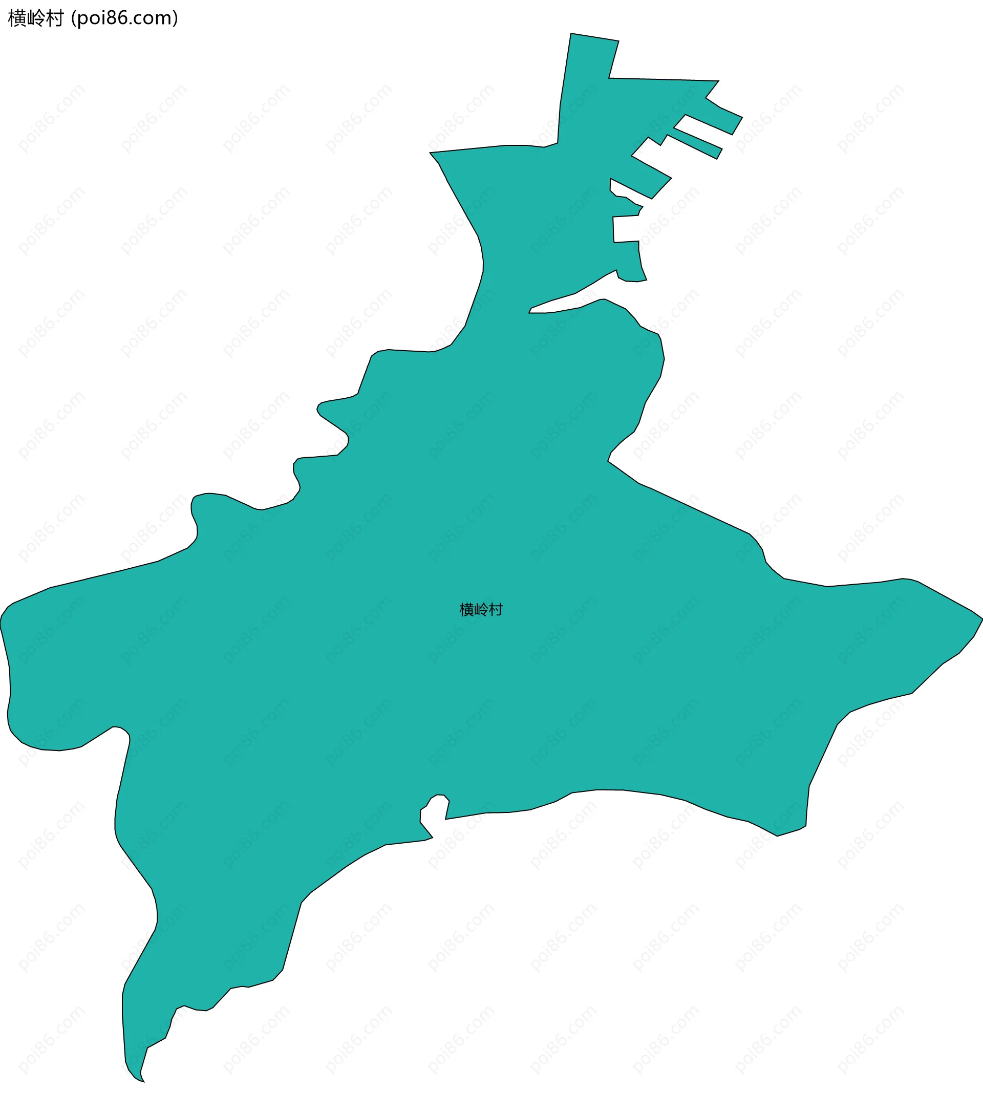 横岭村边界地图